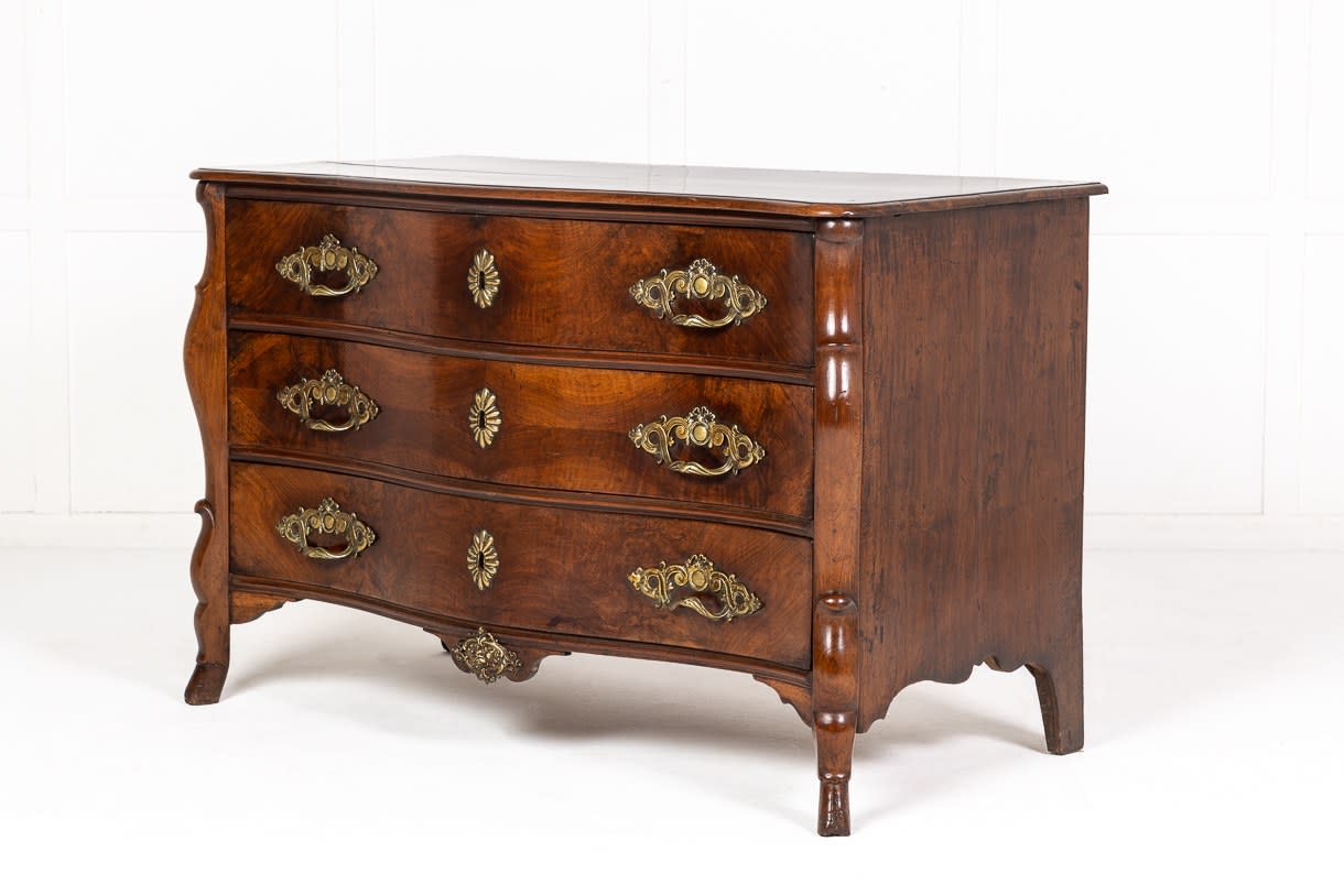 18th Century French Mazarine Walnut Commode
