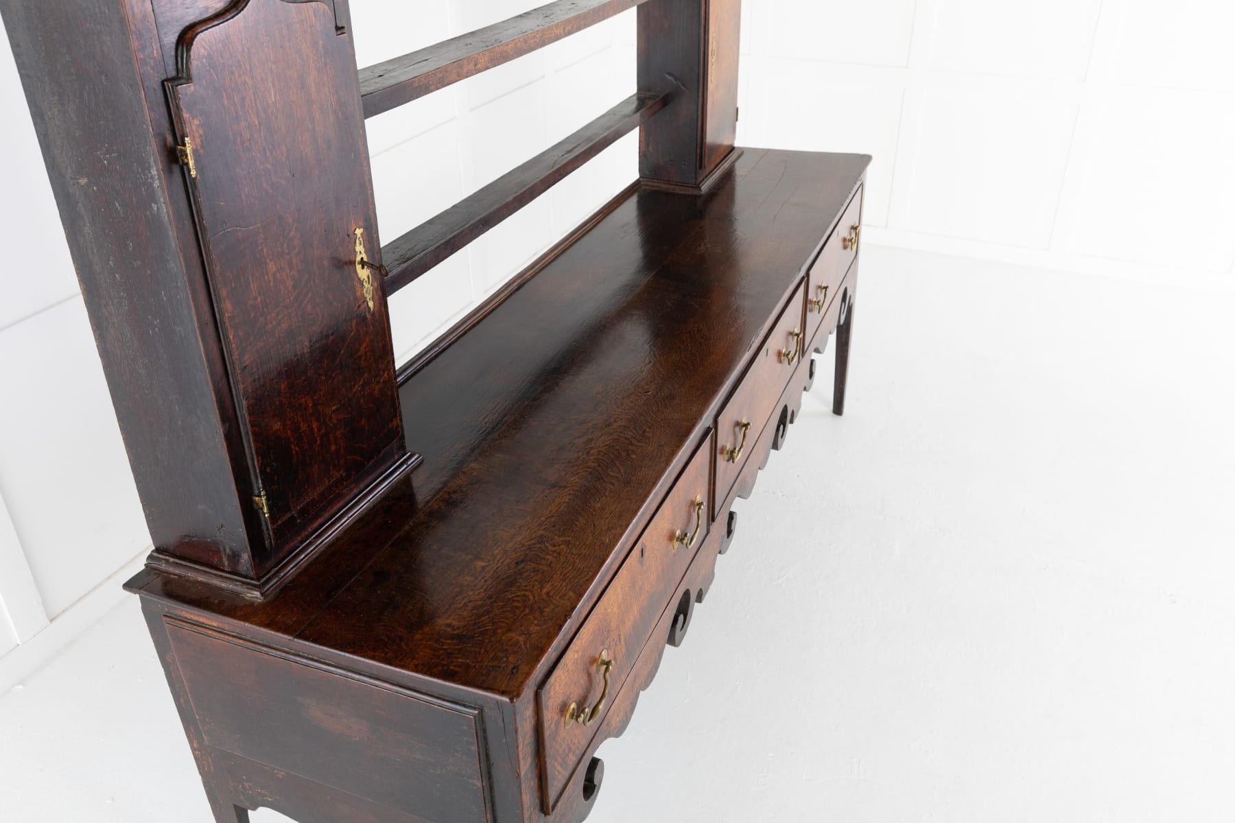 SOLD, 18th Century Oak Dresser with Rack
