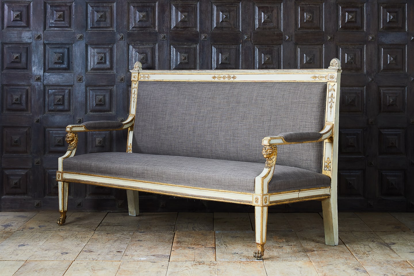 19th Century Italian Sofa with Original Paint and Gilding