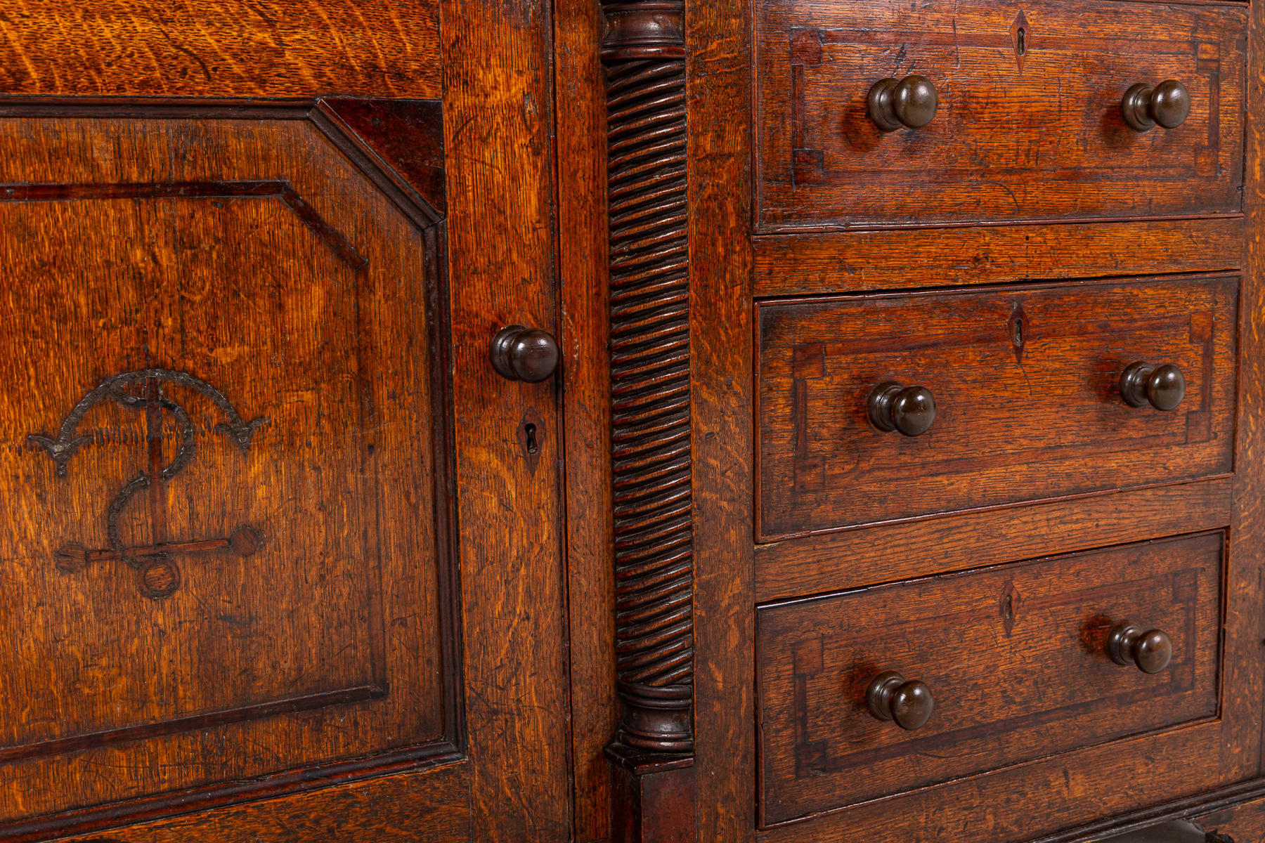 18th Century Oak Dresser Dresser Base