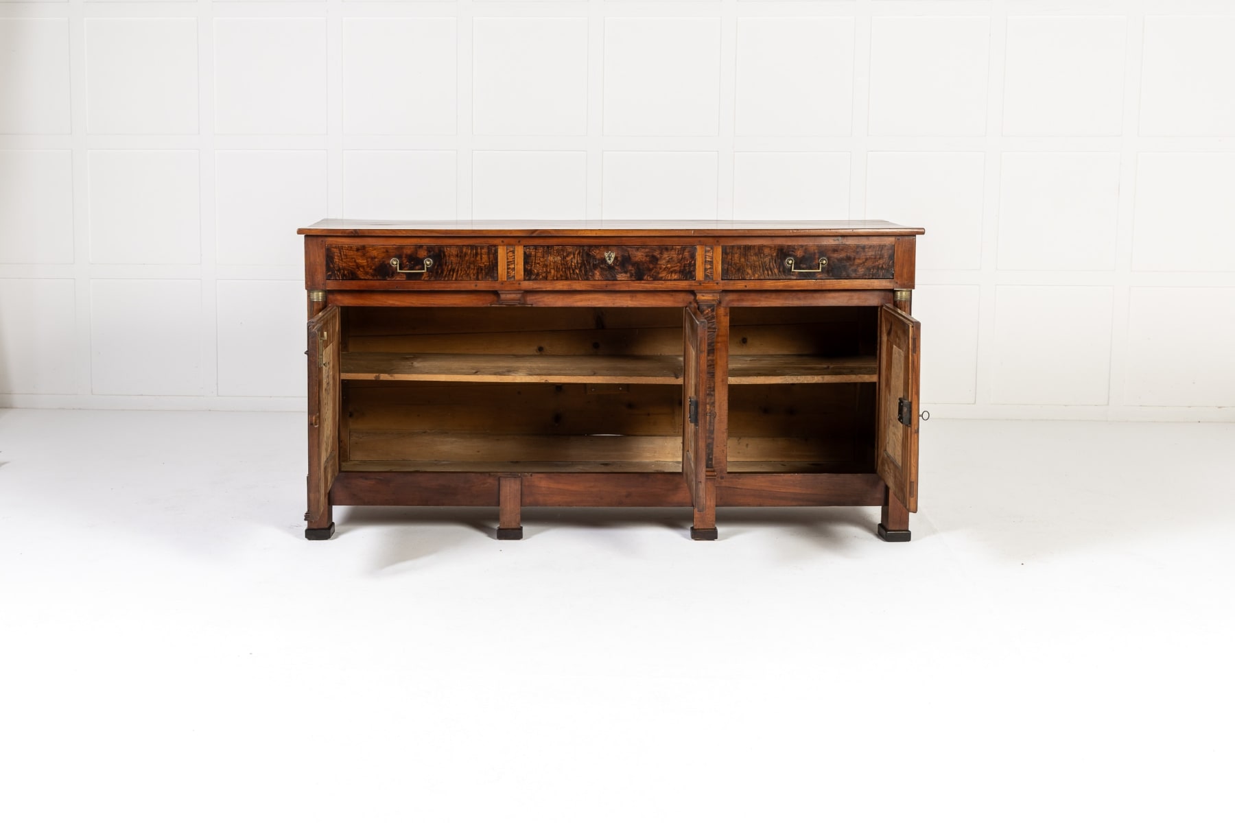 18th Century French Cherrywood and Burr Ash Enfilade