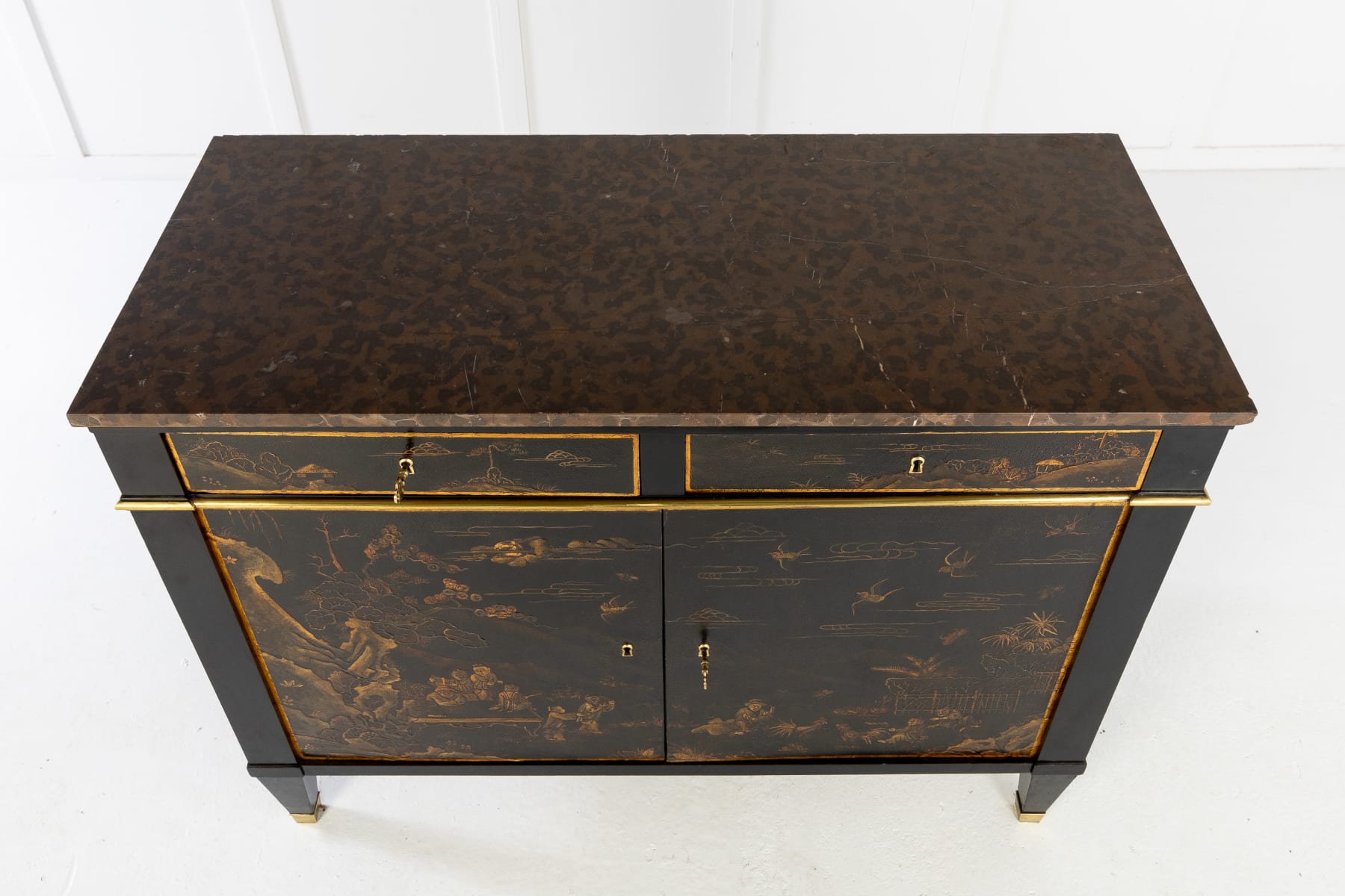 SOLD, Early 19th Century French Cabinet with Chinese Lacquer