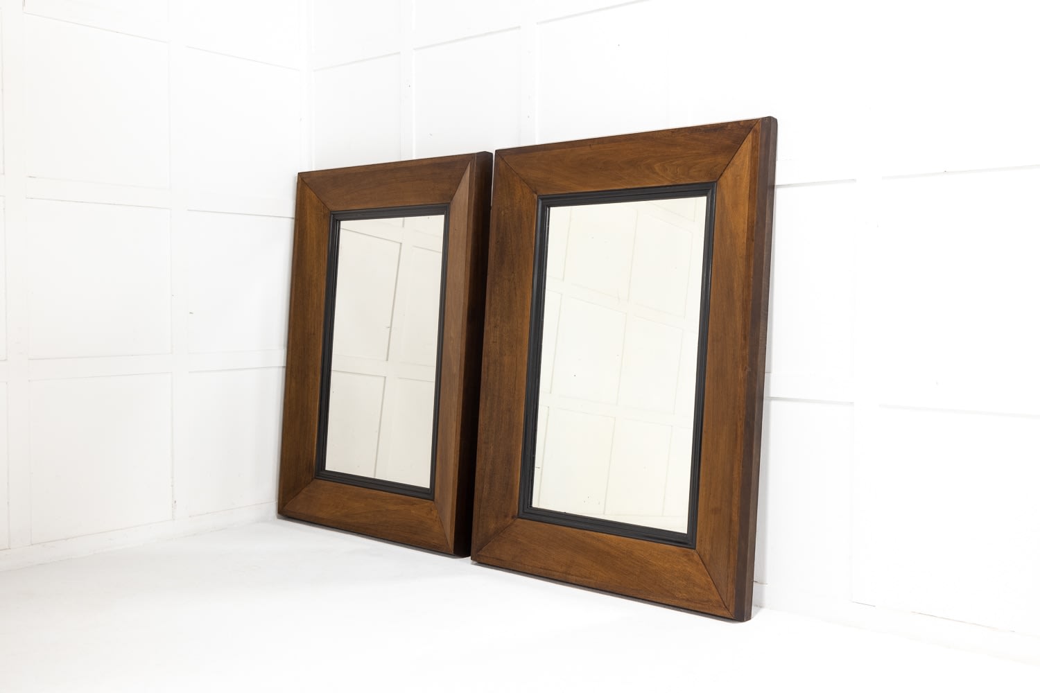 Pair of 19th Century French Oak Mirrors