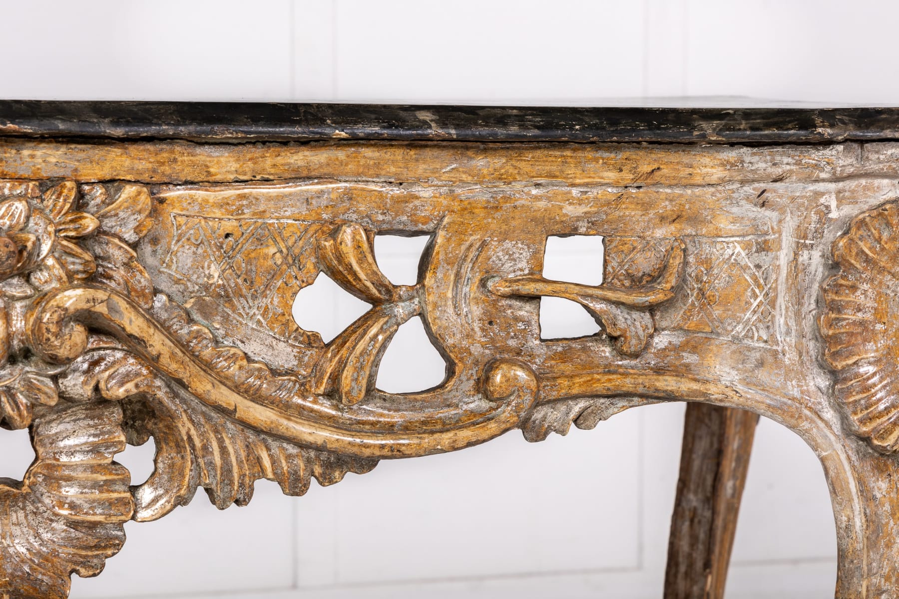 18th Century French Silver Gilt Console Table