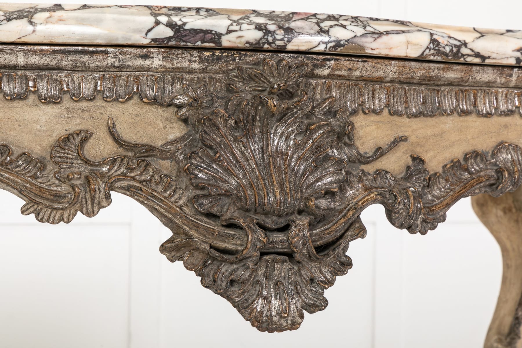 18th Century Italian Console Table with Marble Top