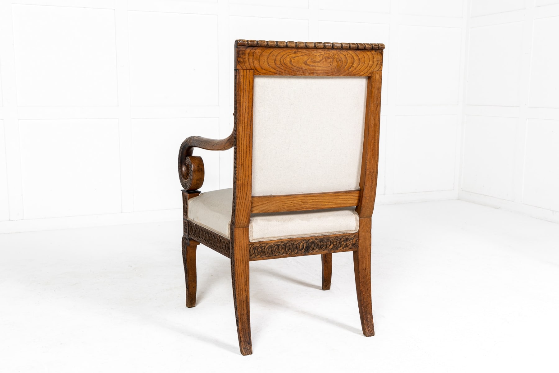 Matched Pair of 19th Century French Carved Wood Chairs