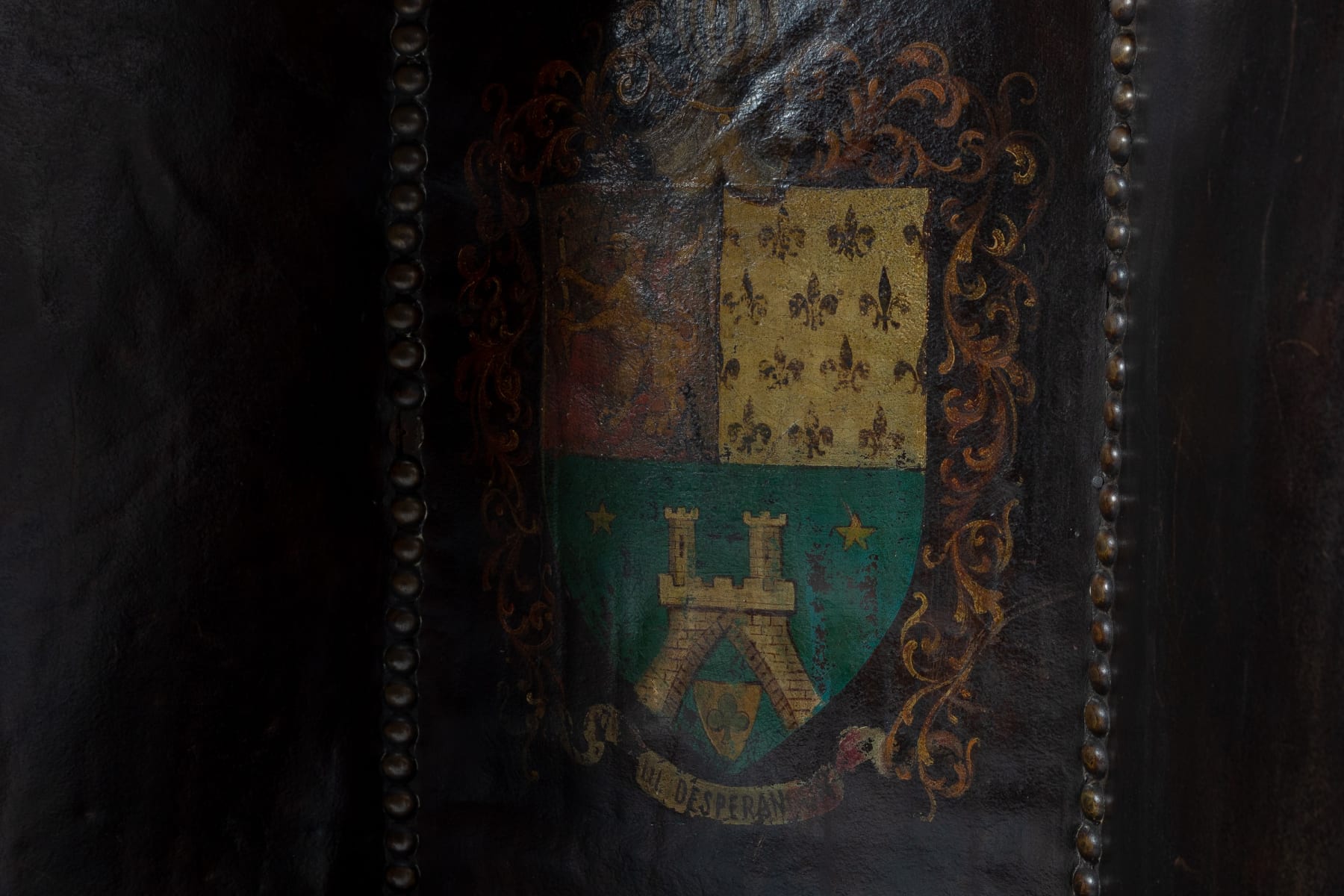 English Oak and Leather Porters Chair