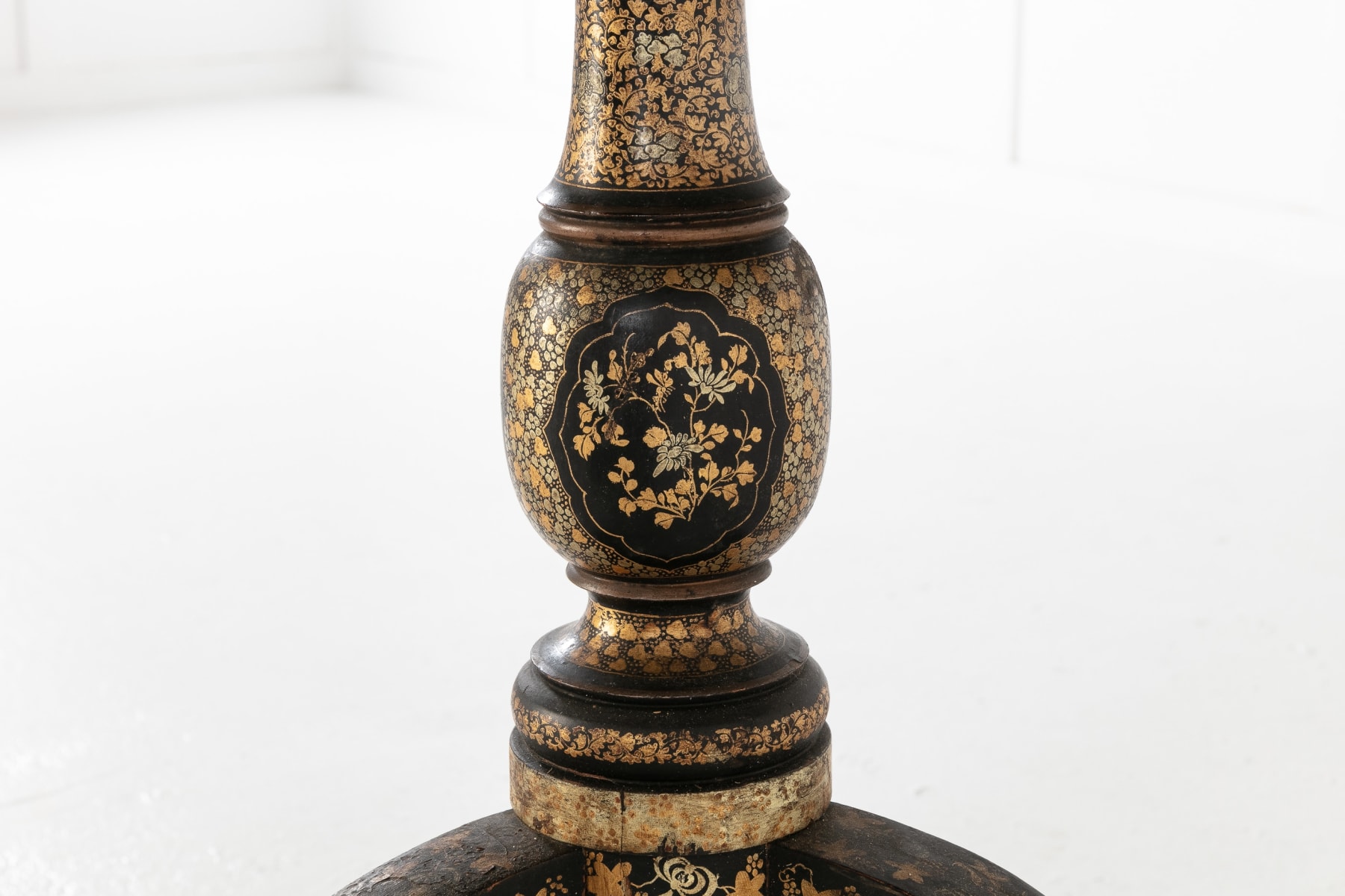 SOLD, 19th Century English Regency Chinese Black Lacquer and Gilt Table