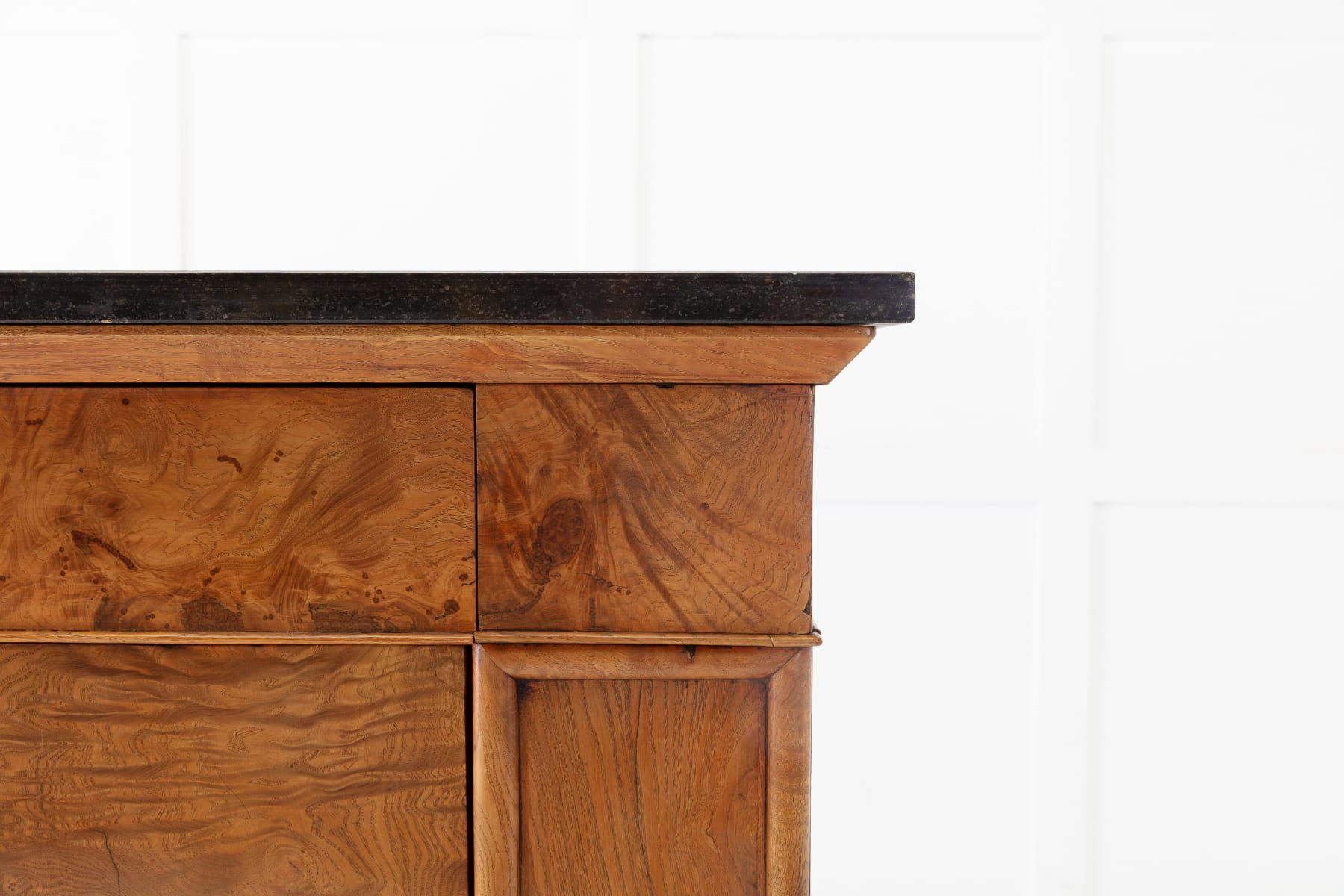 19th Century Biedermeier Ash Escritoire with Marble Top