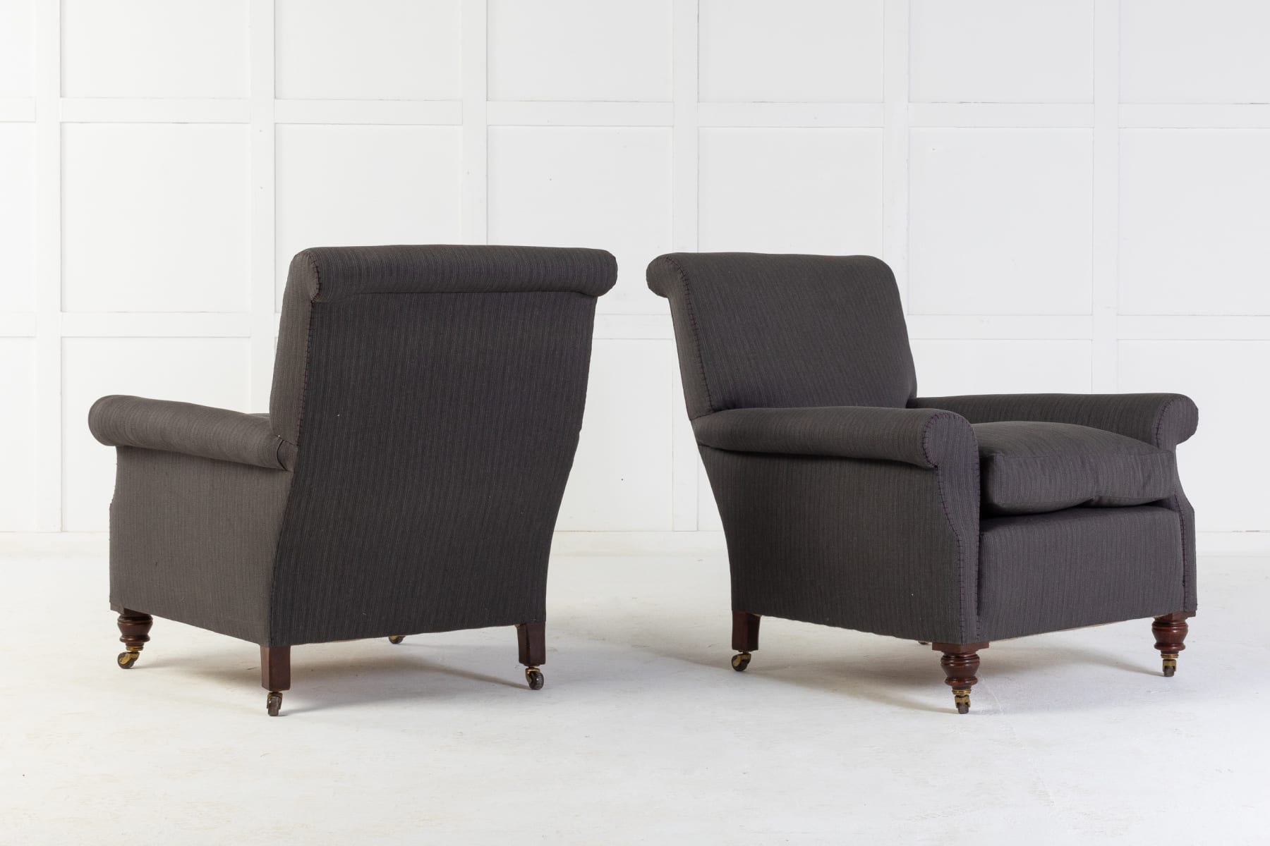 SOLD, Pair of 19th Century English Walnut Armchairs