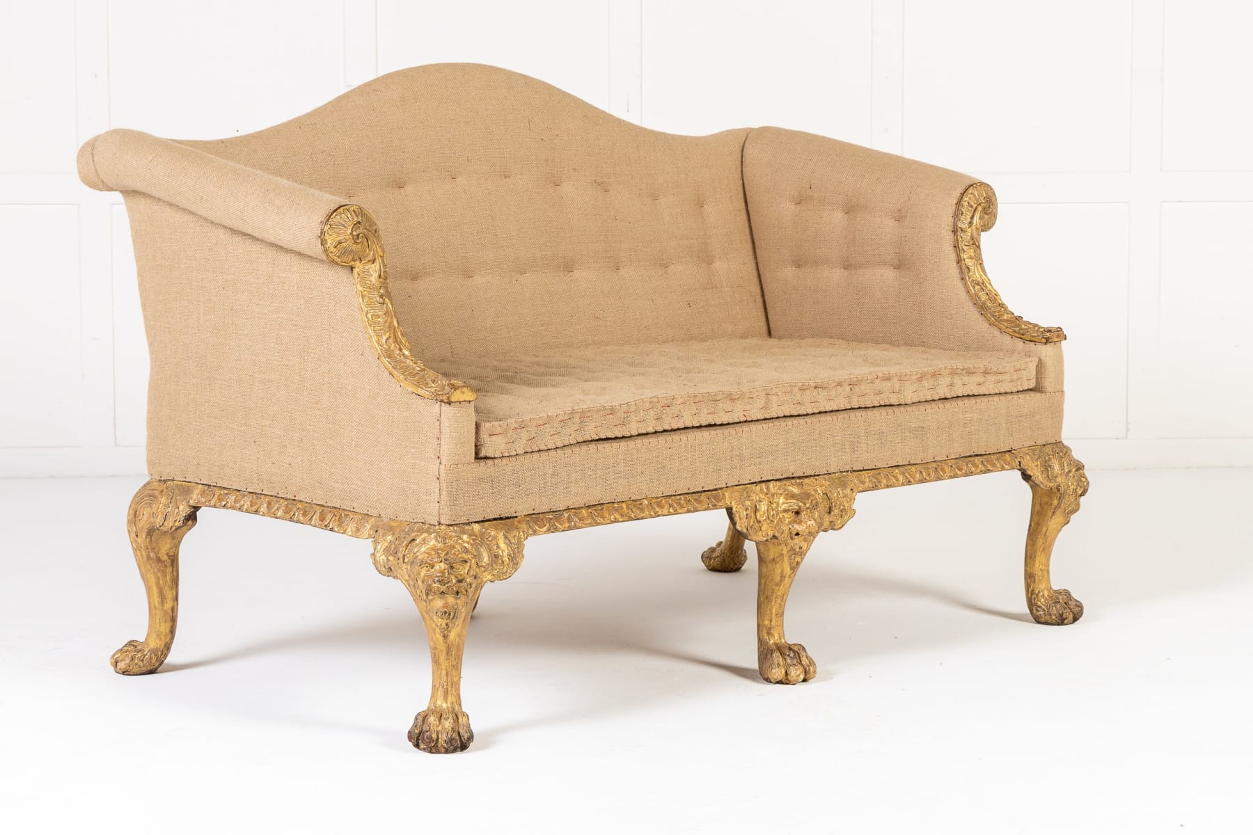 18th Century George II Period Giltwood Sofa (by Giles Grendy)