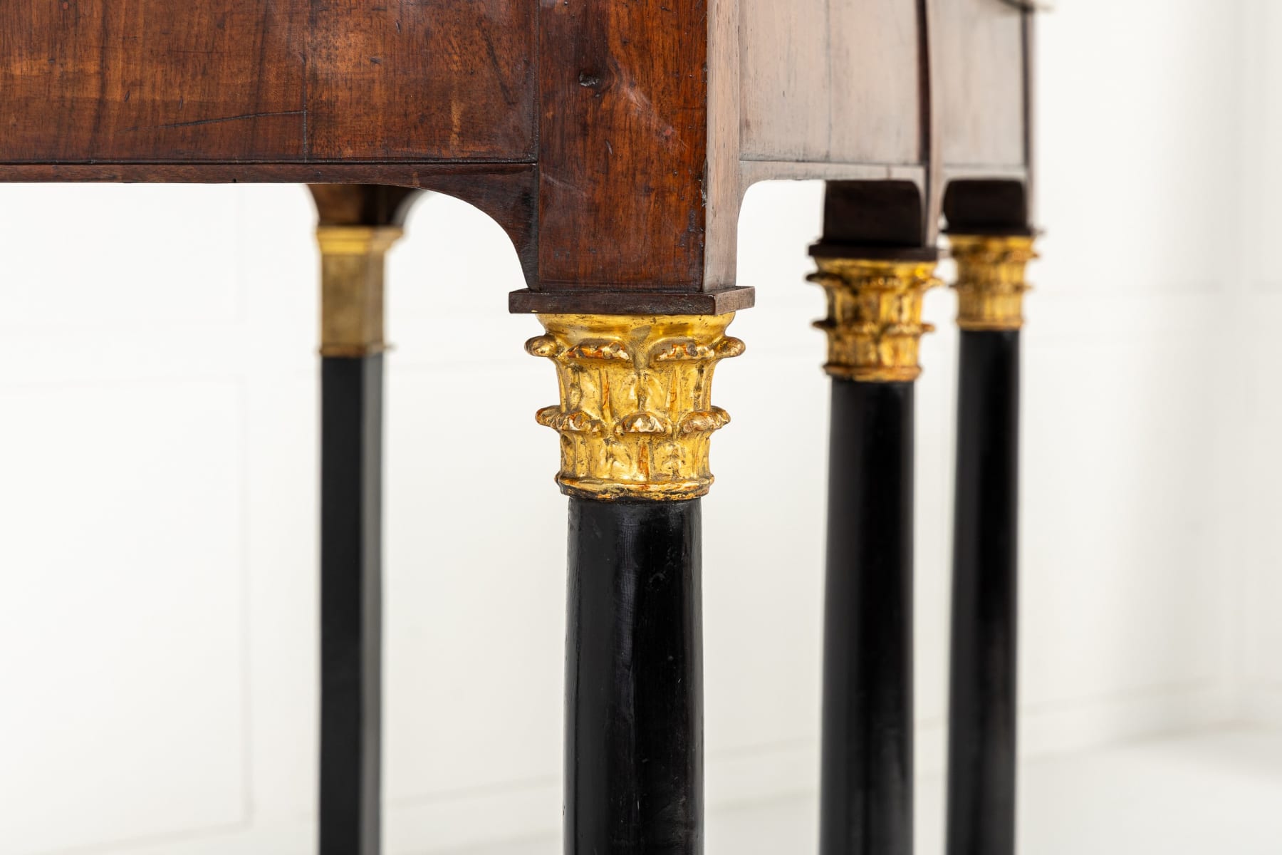 Large Early 19th Century Italian Walnut Console Table