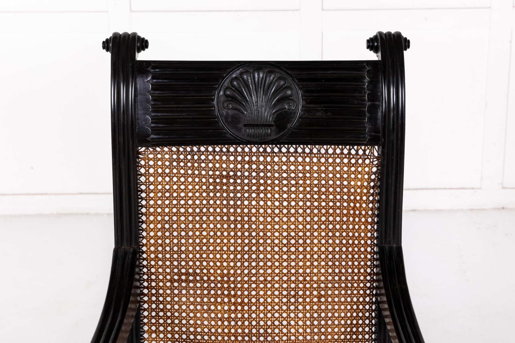 Large 19th Century Anglo-Indian Ebony Library Armchair