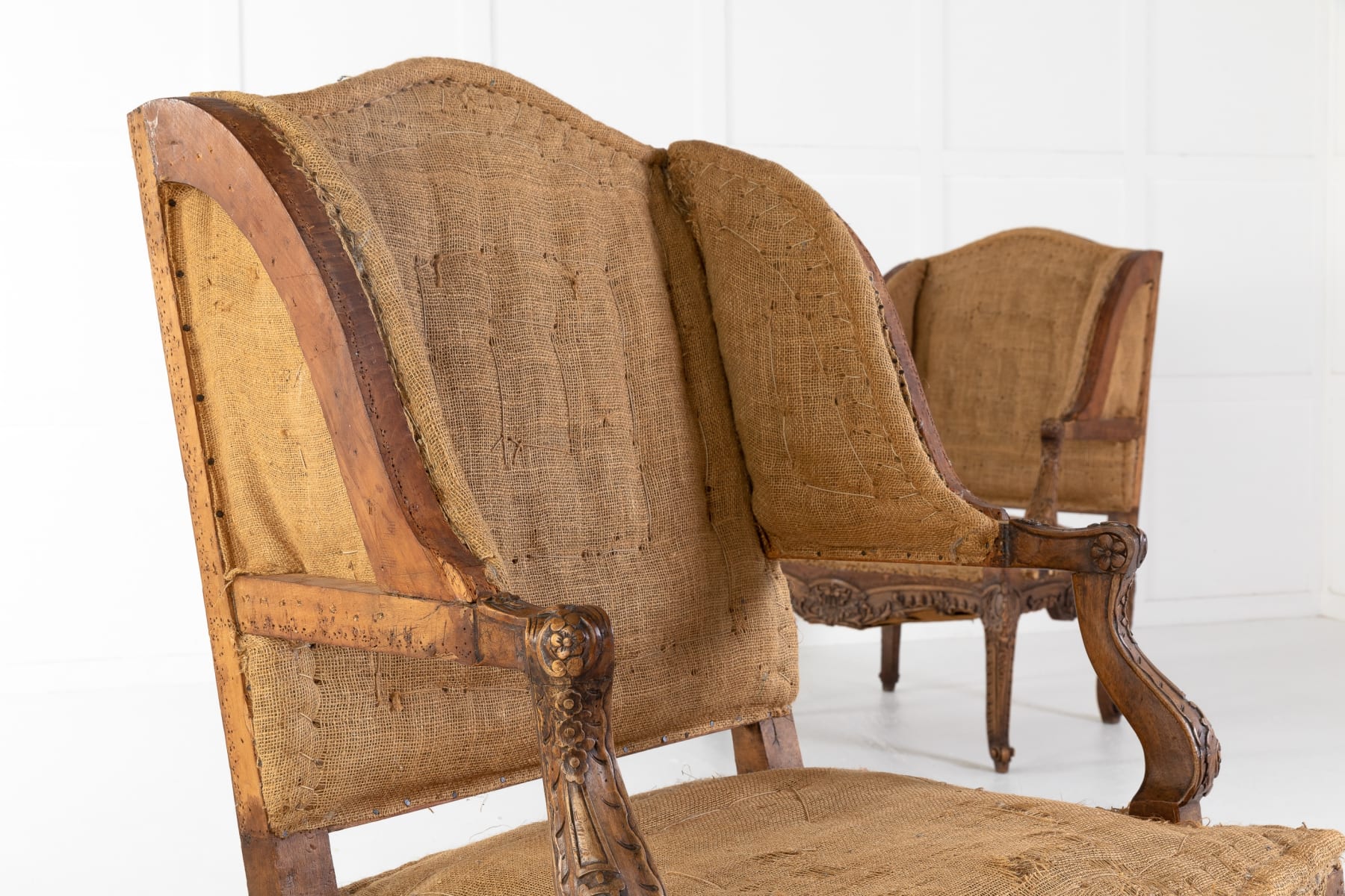 SOLD, Pair of 19th Century French Oak Armchairs