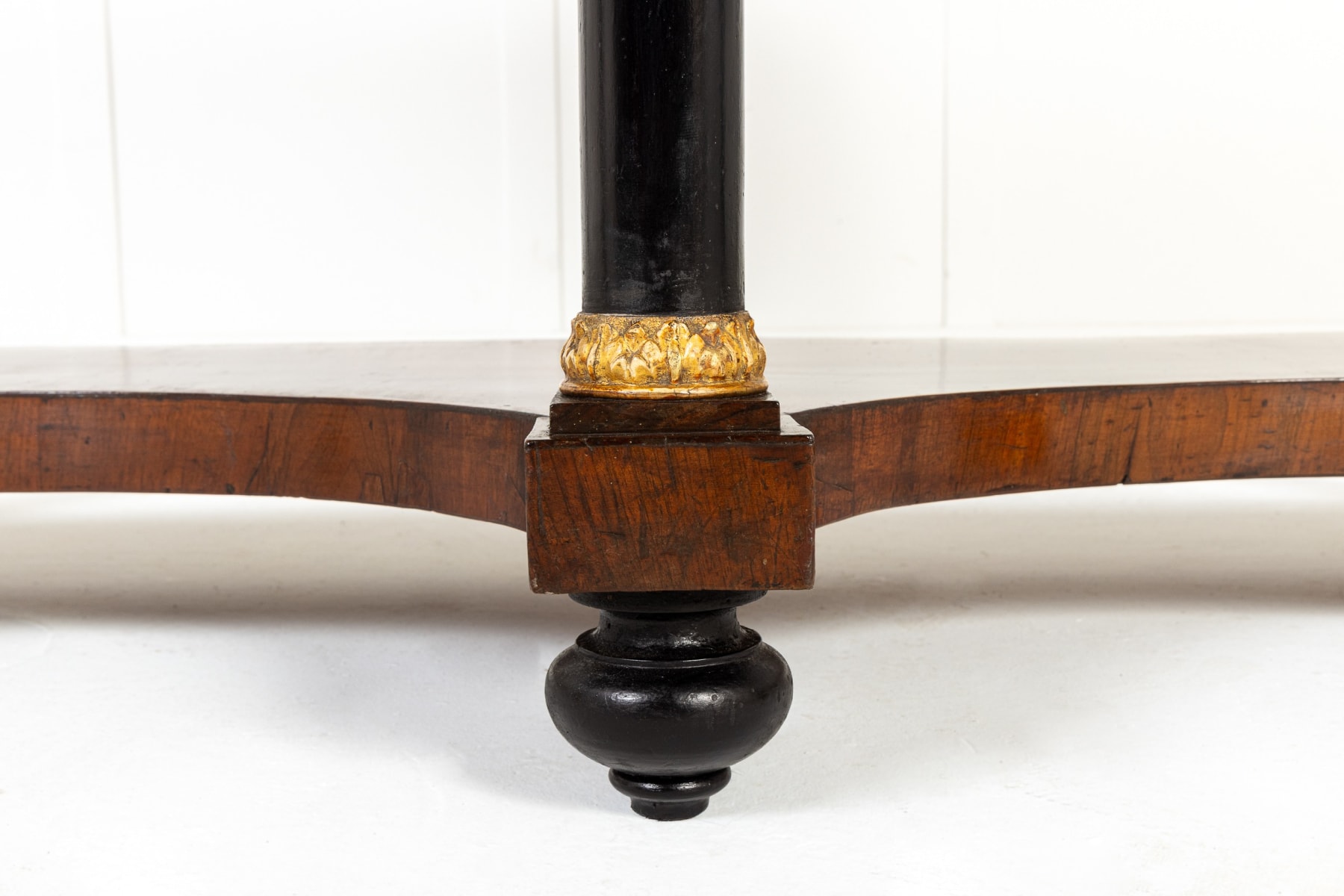 Large Early 19th Century Italian Walnut Console Table