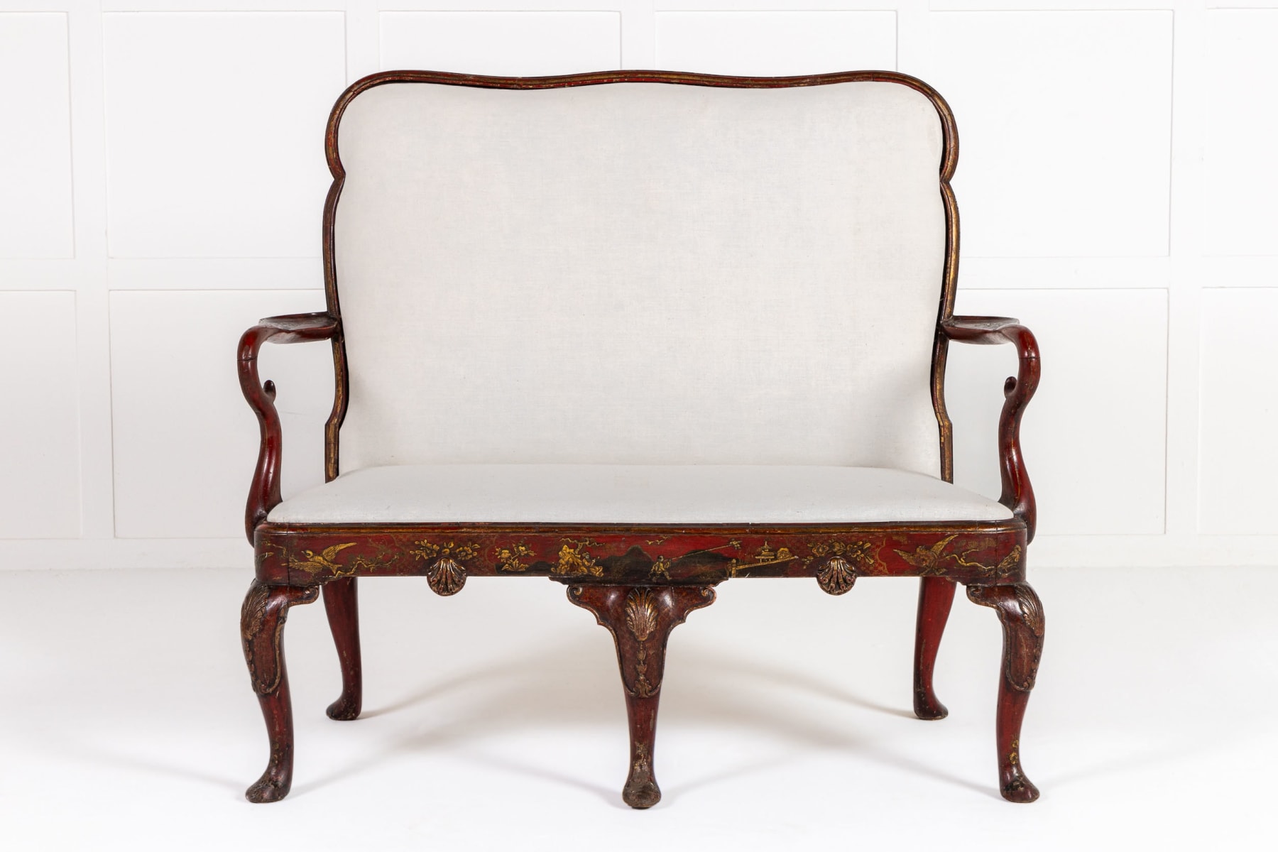 1930s Decorative English Japanned Settee