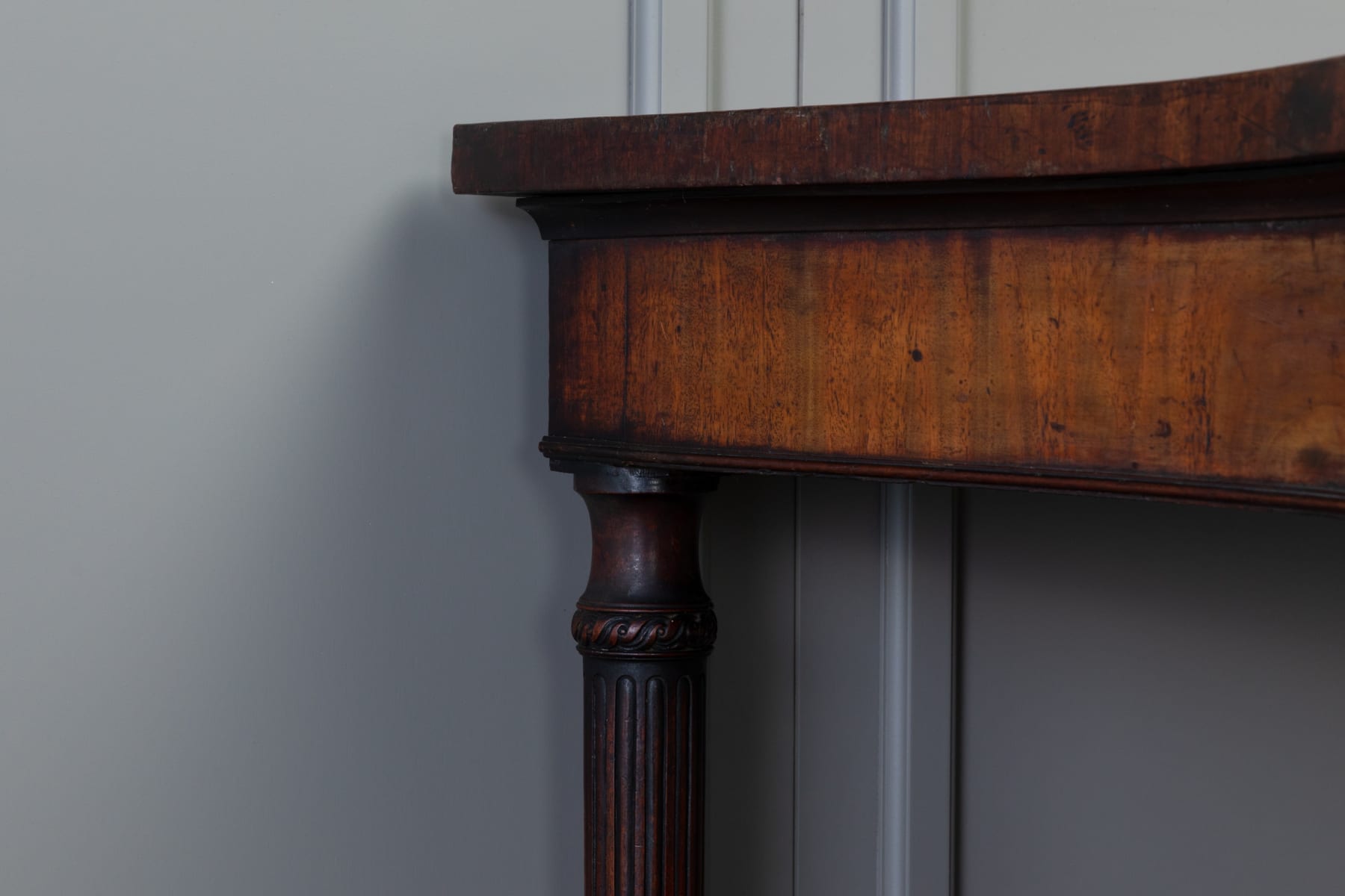 SOLD, George III Mahogany Serpentine Side/Serving Table