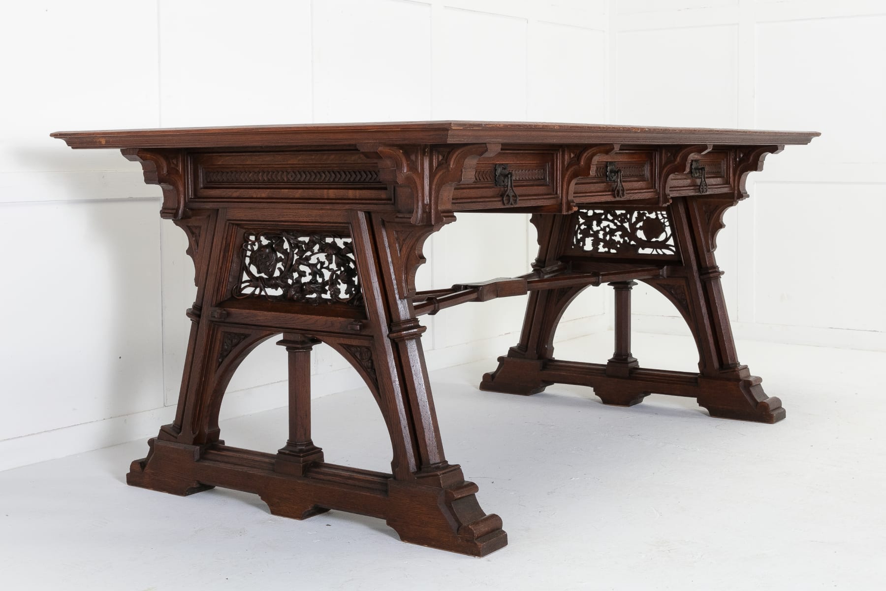 Large 19th Century Gothic Desk