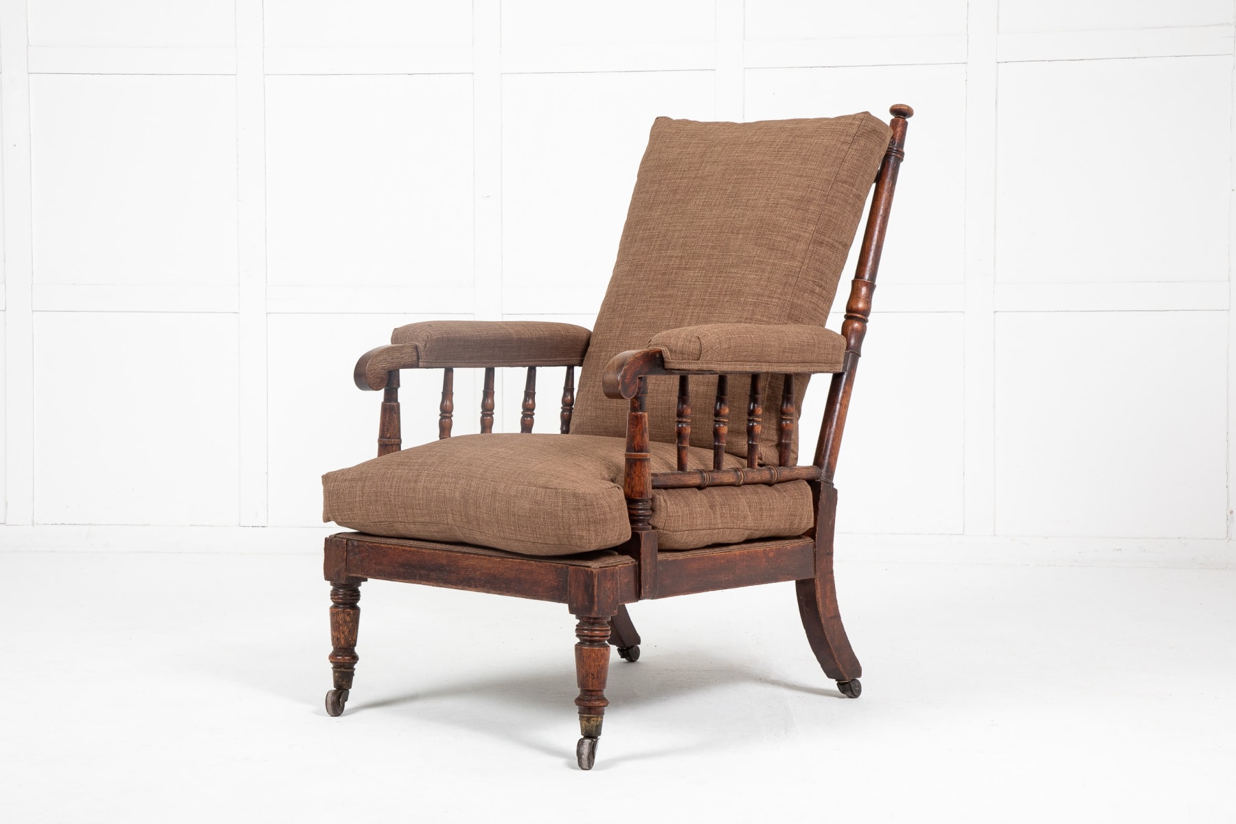 Large Scale 19th Century English Oak Armchair