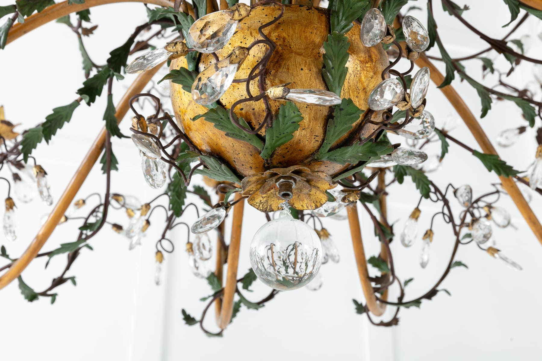 SOLD, Pair of Large 1940s Italian Chandeliers