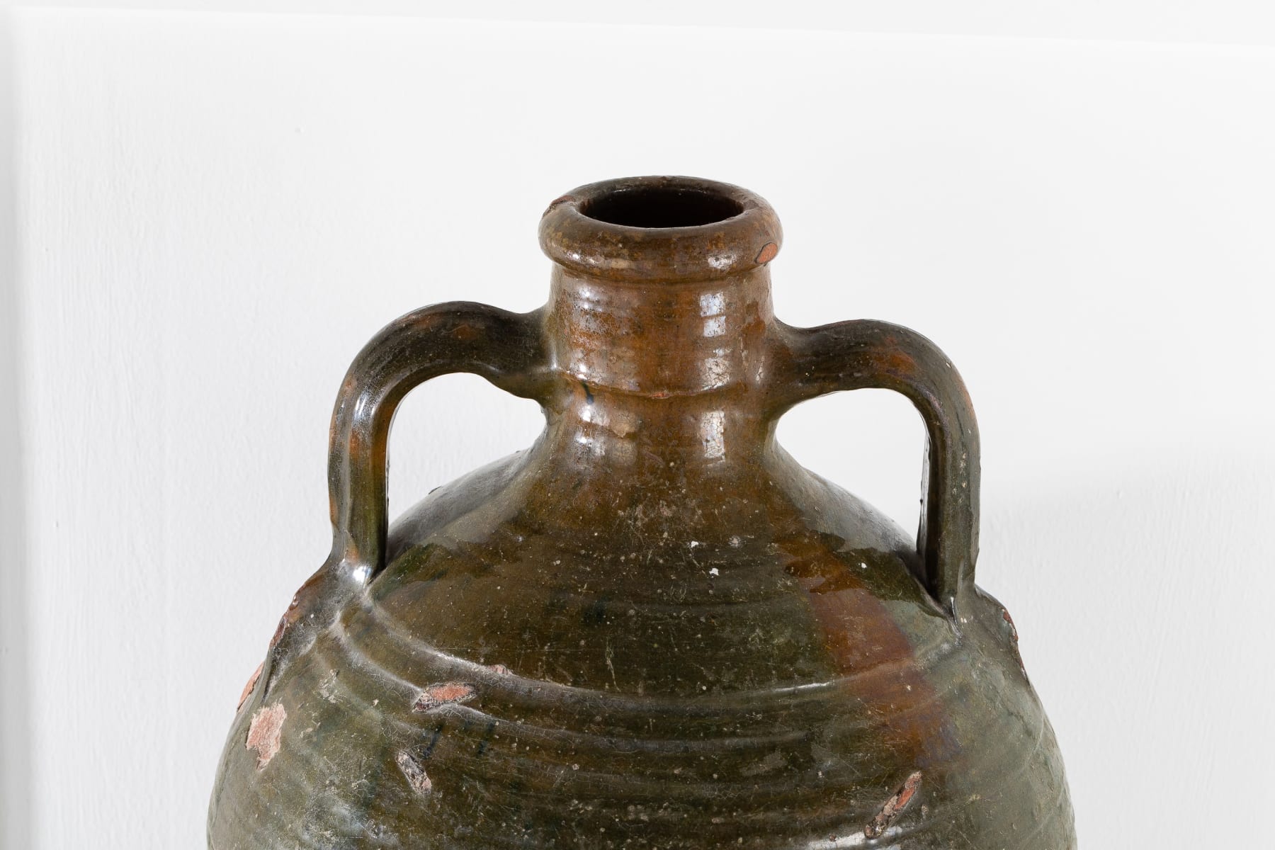 SOLD, Pair of 19th Century Green Glazed Water Vessels