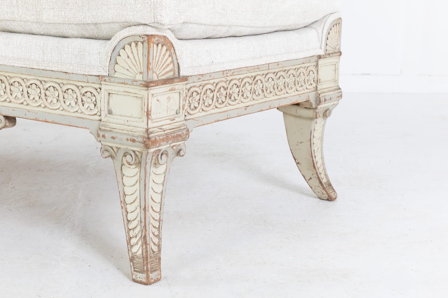 SOLD, 19th Century French Carved Wood Day Bed