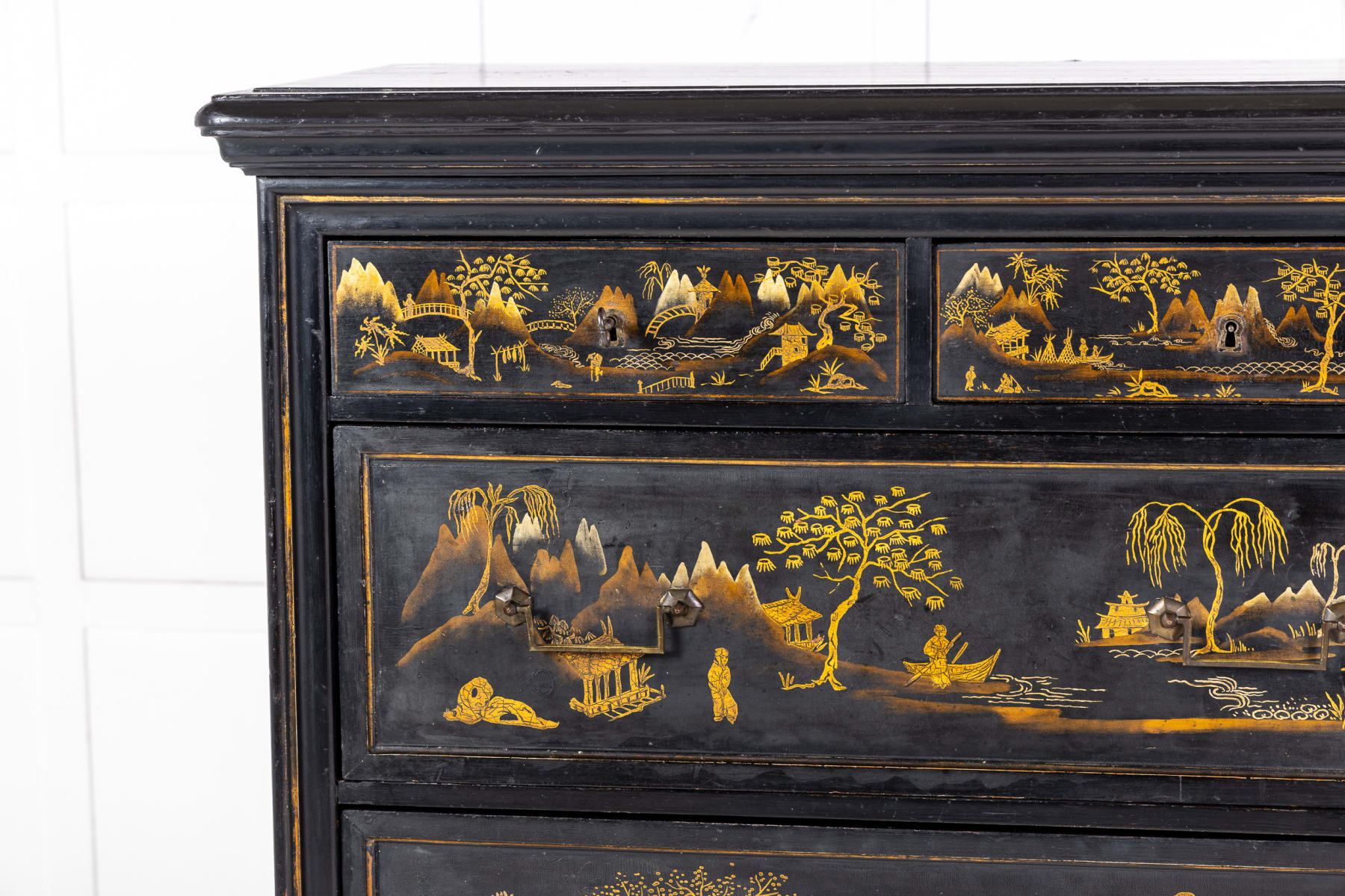 19th Century French Chest of Drawers with Chinese Lacquer Panels