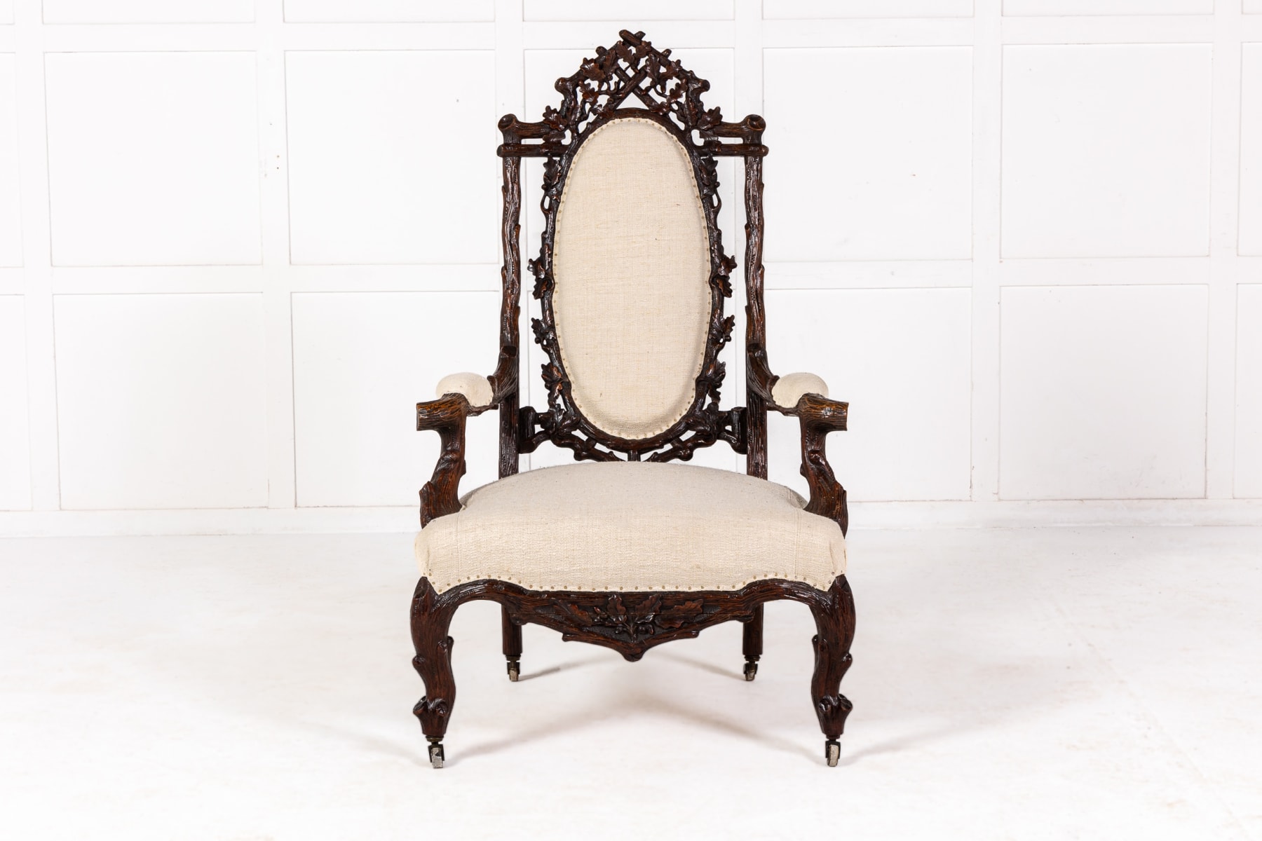 19th Century Black Forest Open Armchair