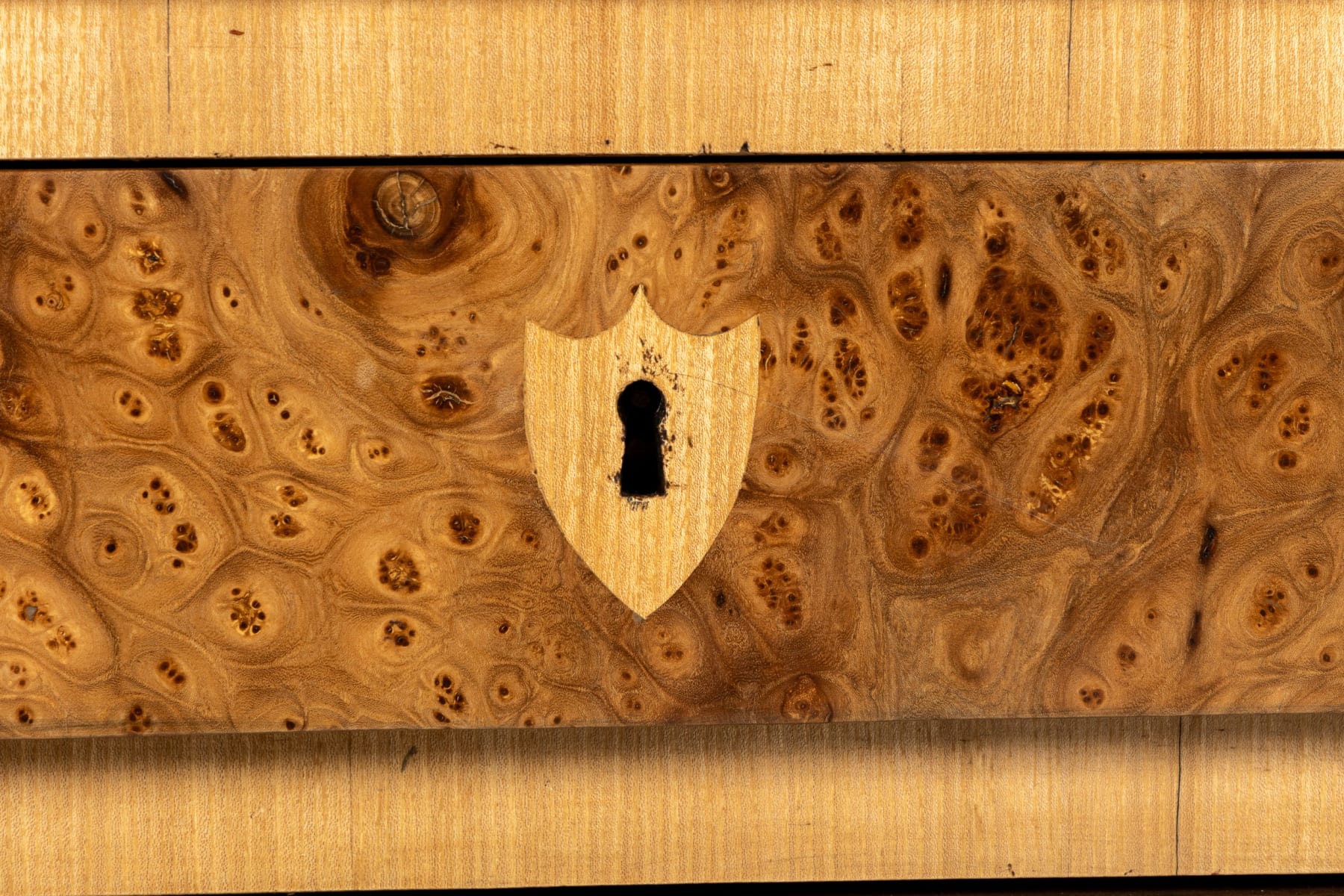 Pair of 19th Century French Burr Elm Commodes