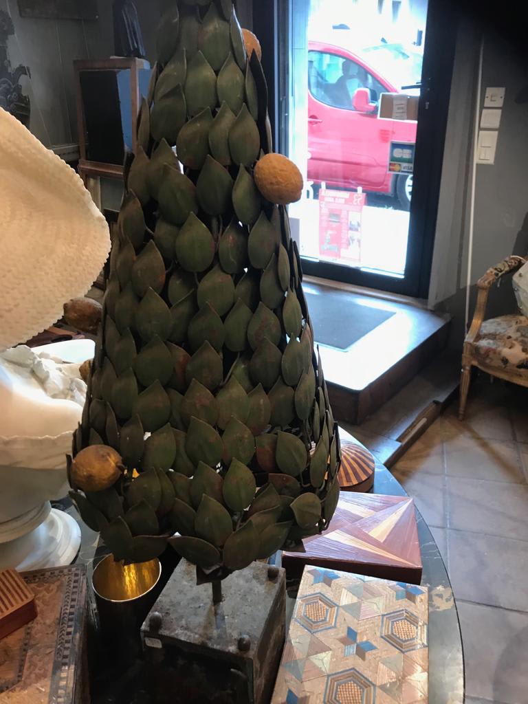 Pair of Metal Lemon Trees