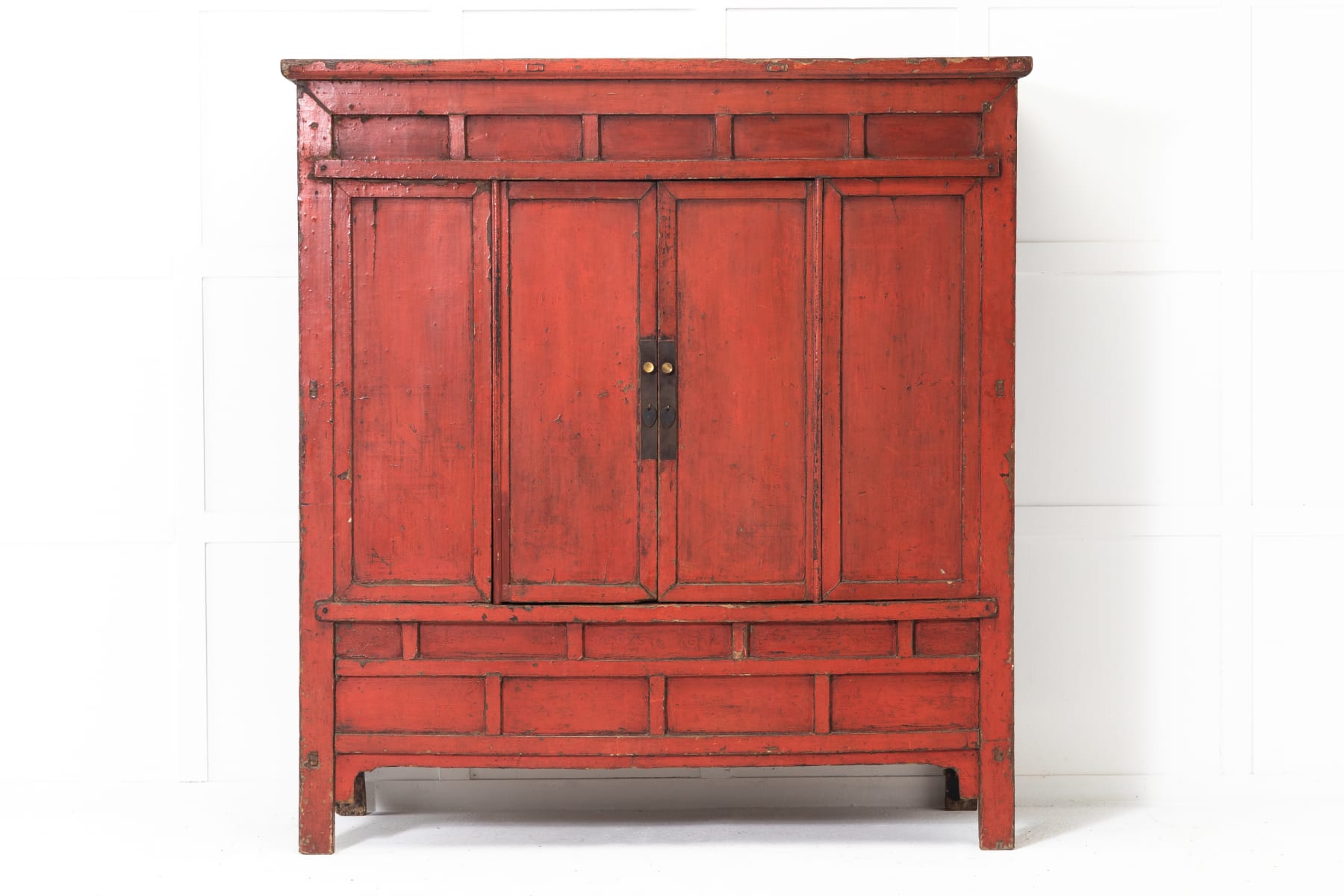 19th Century Chinese Red Lacquer Cabinet