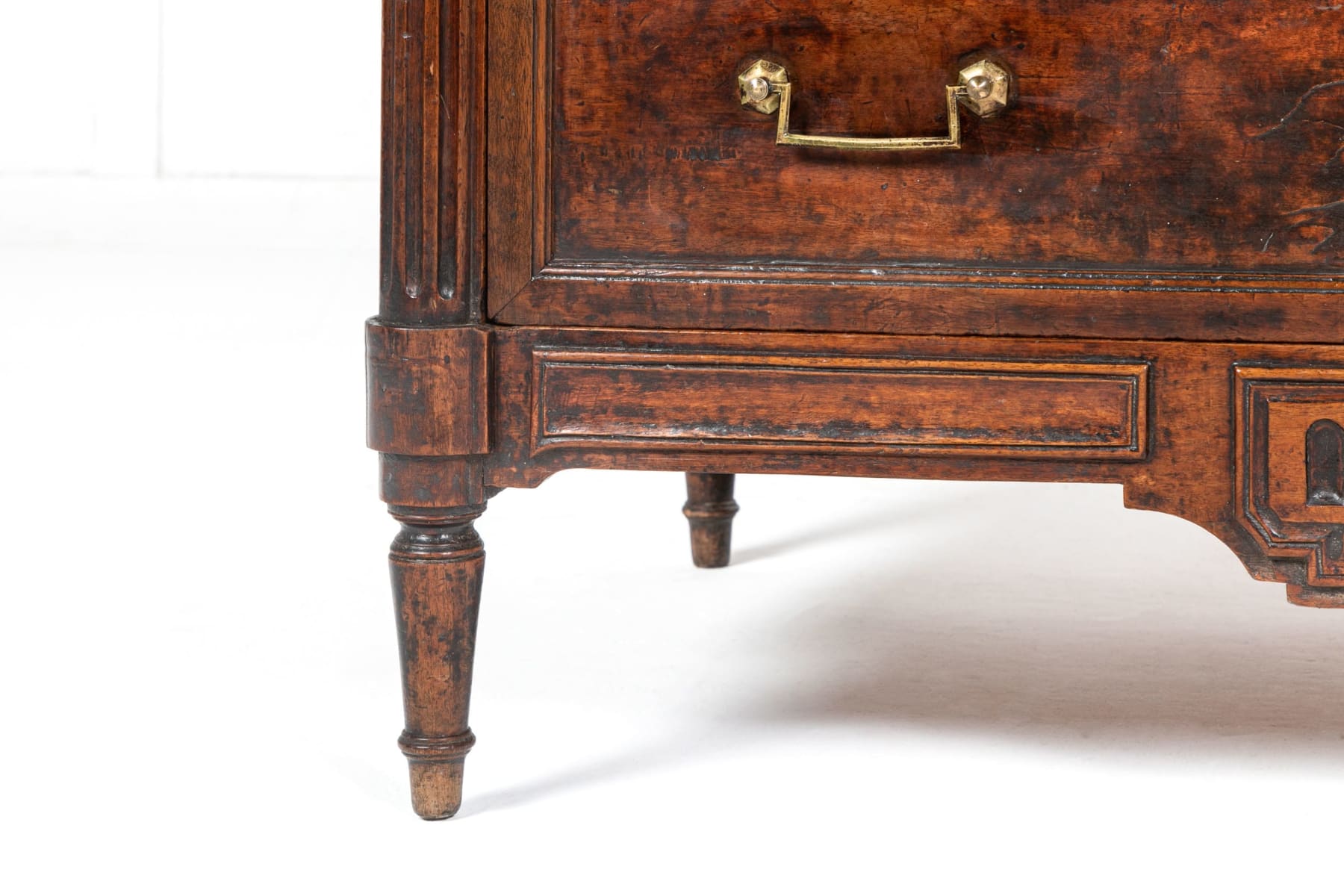 18th Century French Walnut Commode with Marble Top