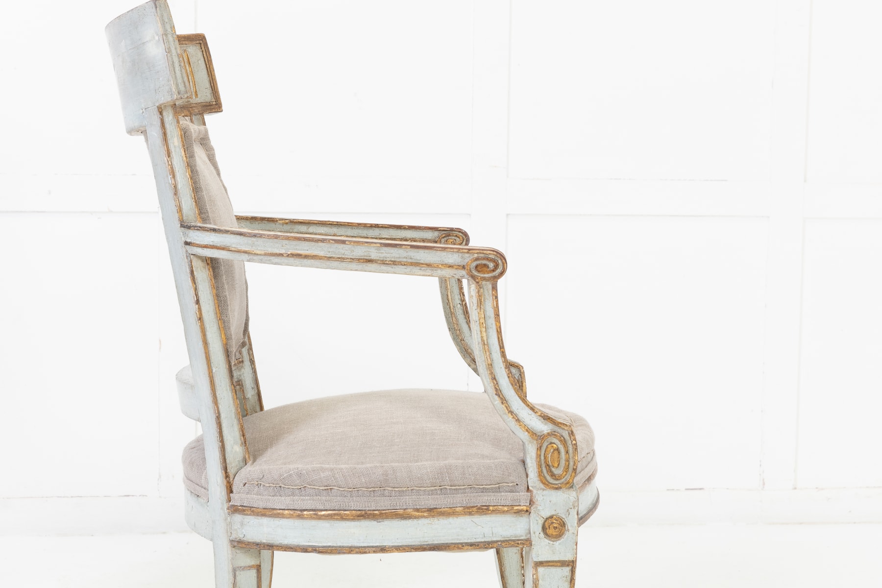 Pair of 18th Century Italian Original Paint and Gilt Chairs