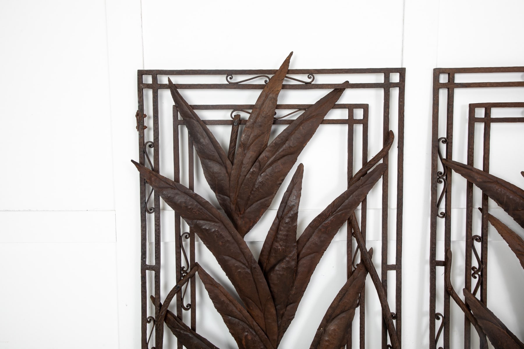 Set of Three French Decorative Gilt Metal Panels