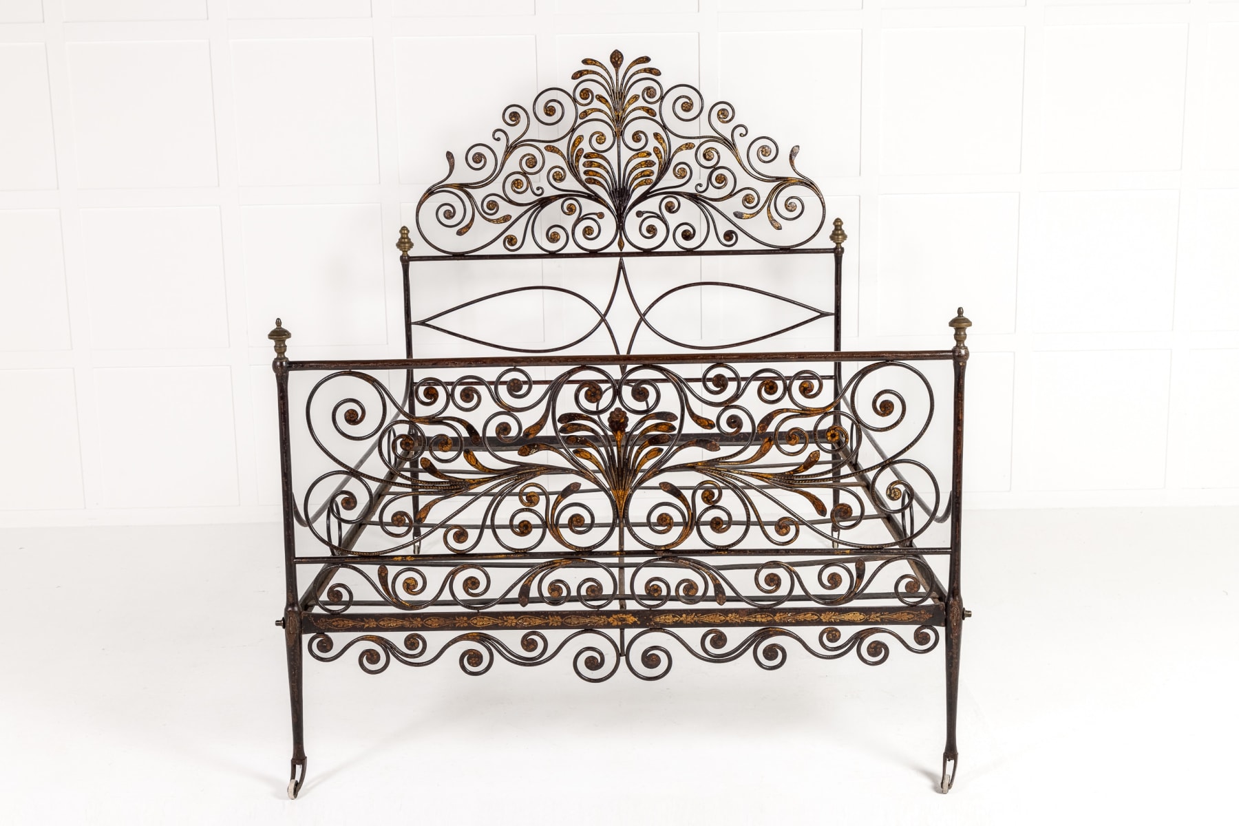 An Important Mid 19th Century Italian Wrought Iron Bed Frame