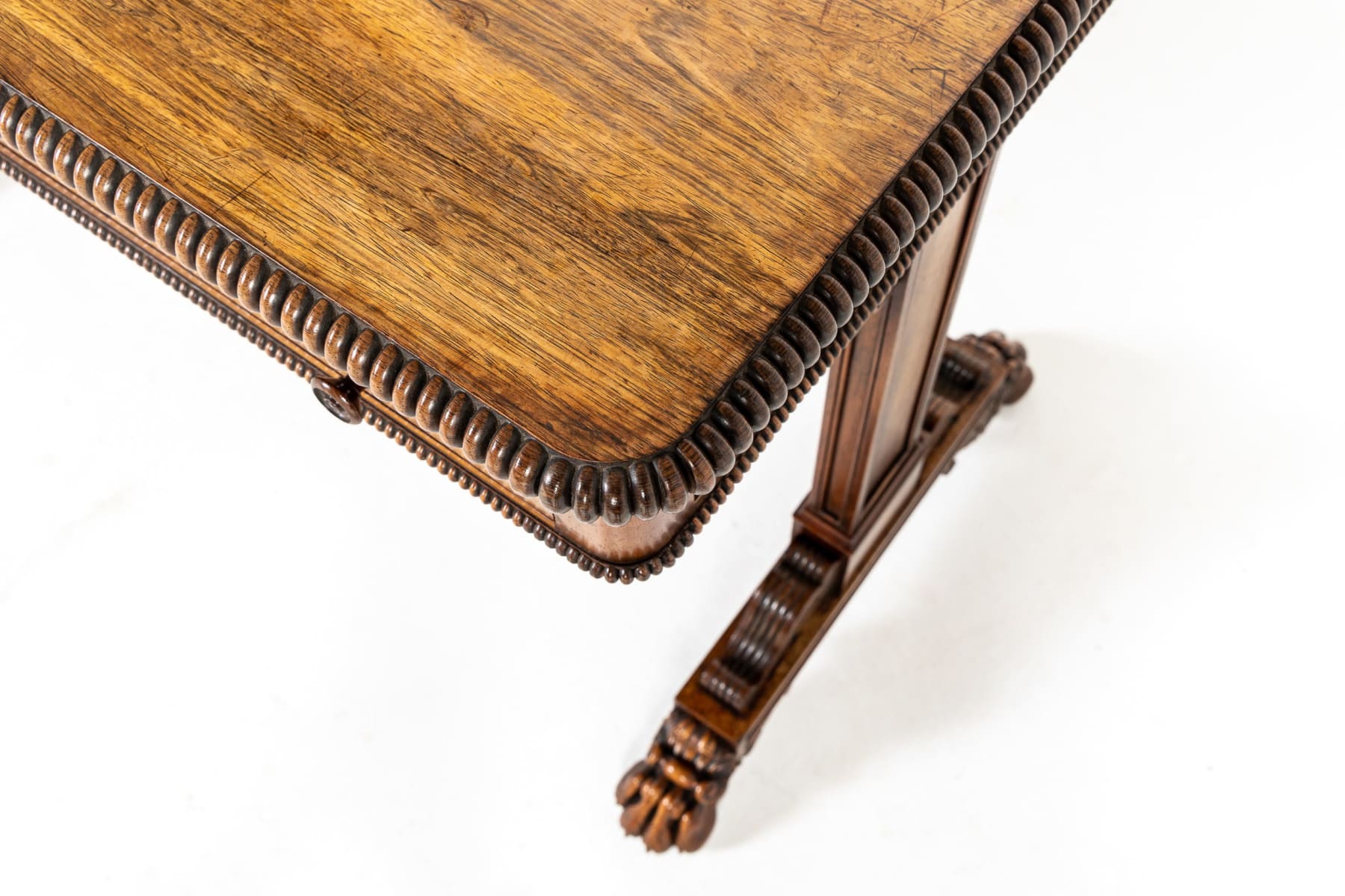 Late English Regency Rosewood Writing Table (Attributed to Gillows)