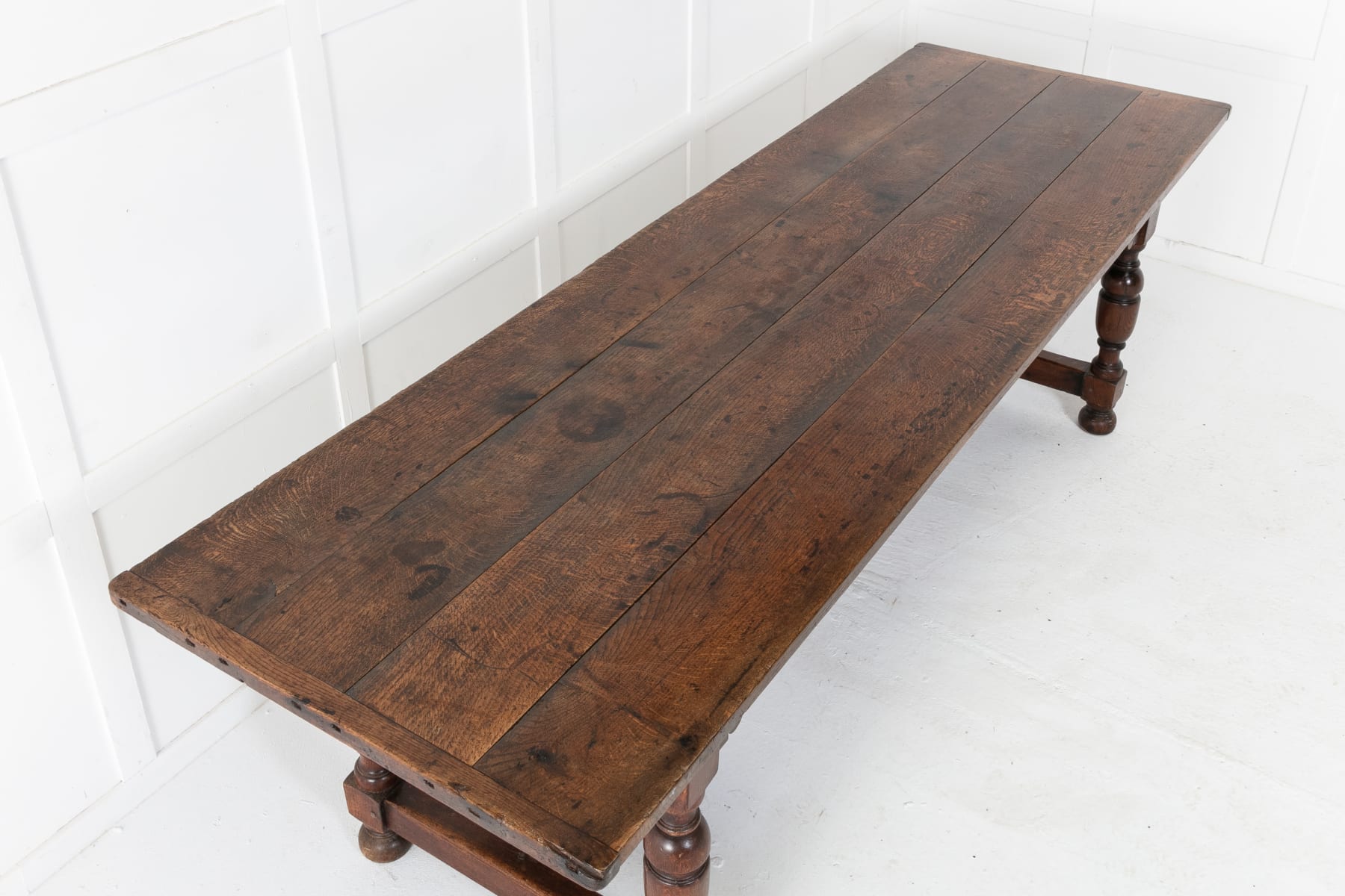 19th Century Oak Refectory Table with 17th Century Top