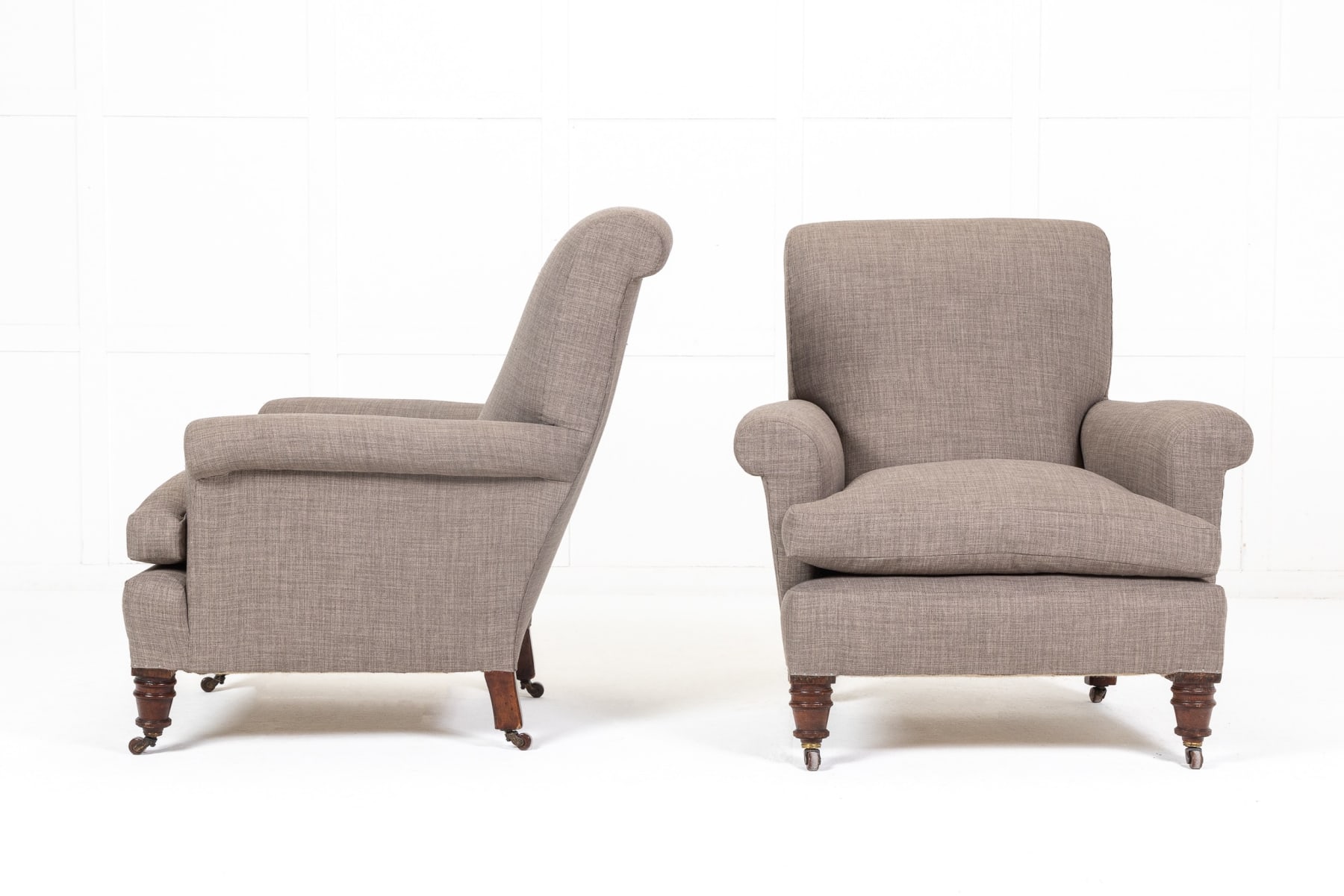 Pair of 19th Century English Mahogany Armchairs