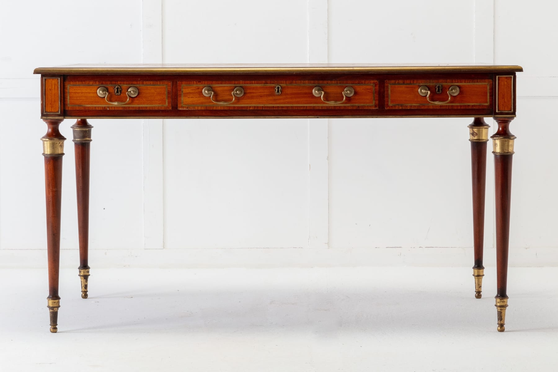 SOLD, English Mahogany & Satinwood Writing Table