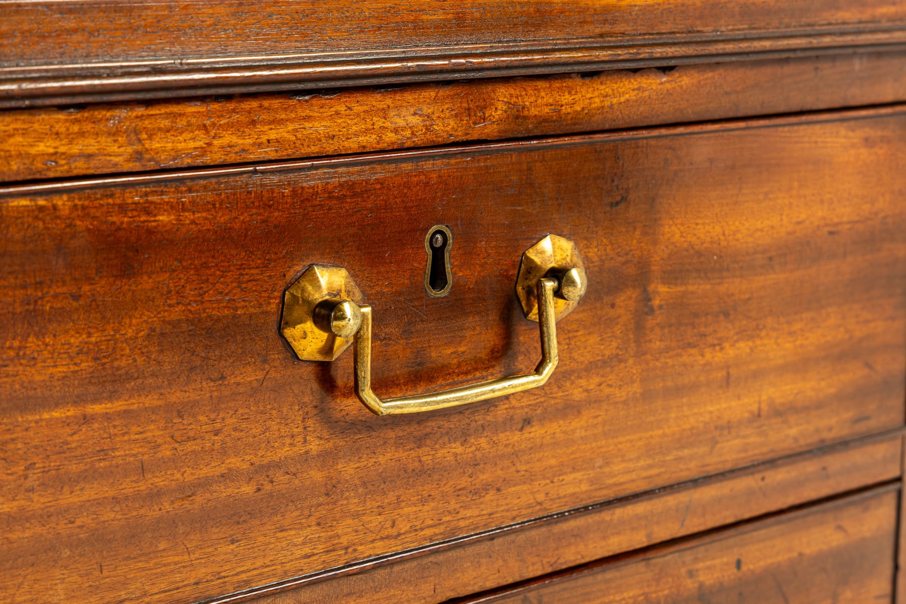 Large 18th Century George III English Mahogany Partners Desk