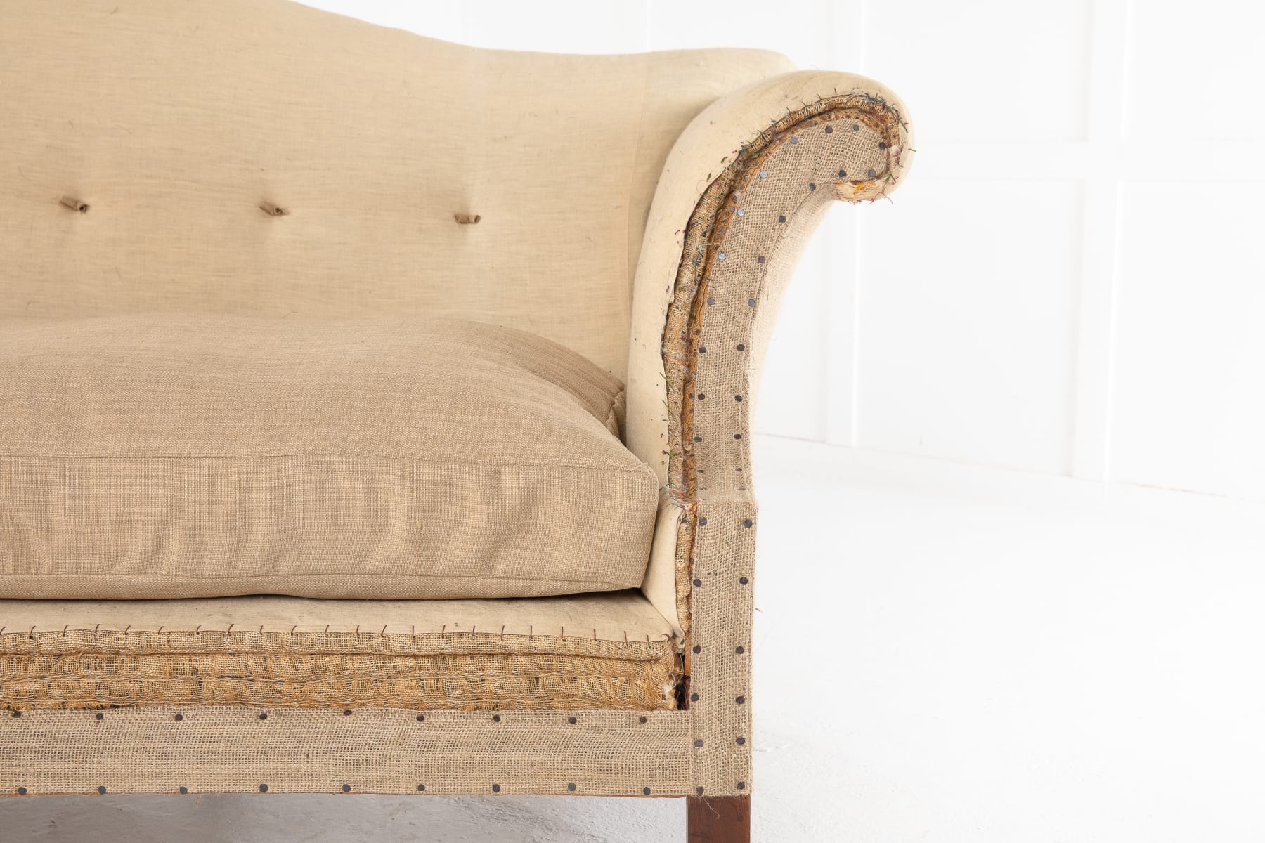 SOLD, 19th Century Country House Camel Back Sofa