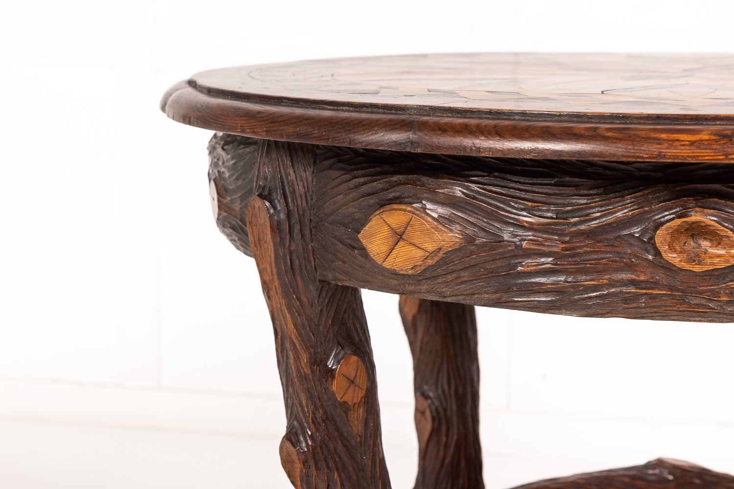 19th Century Pine Table with Inlaid Top