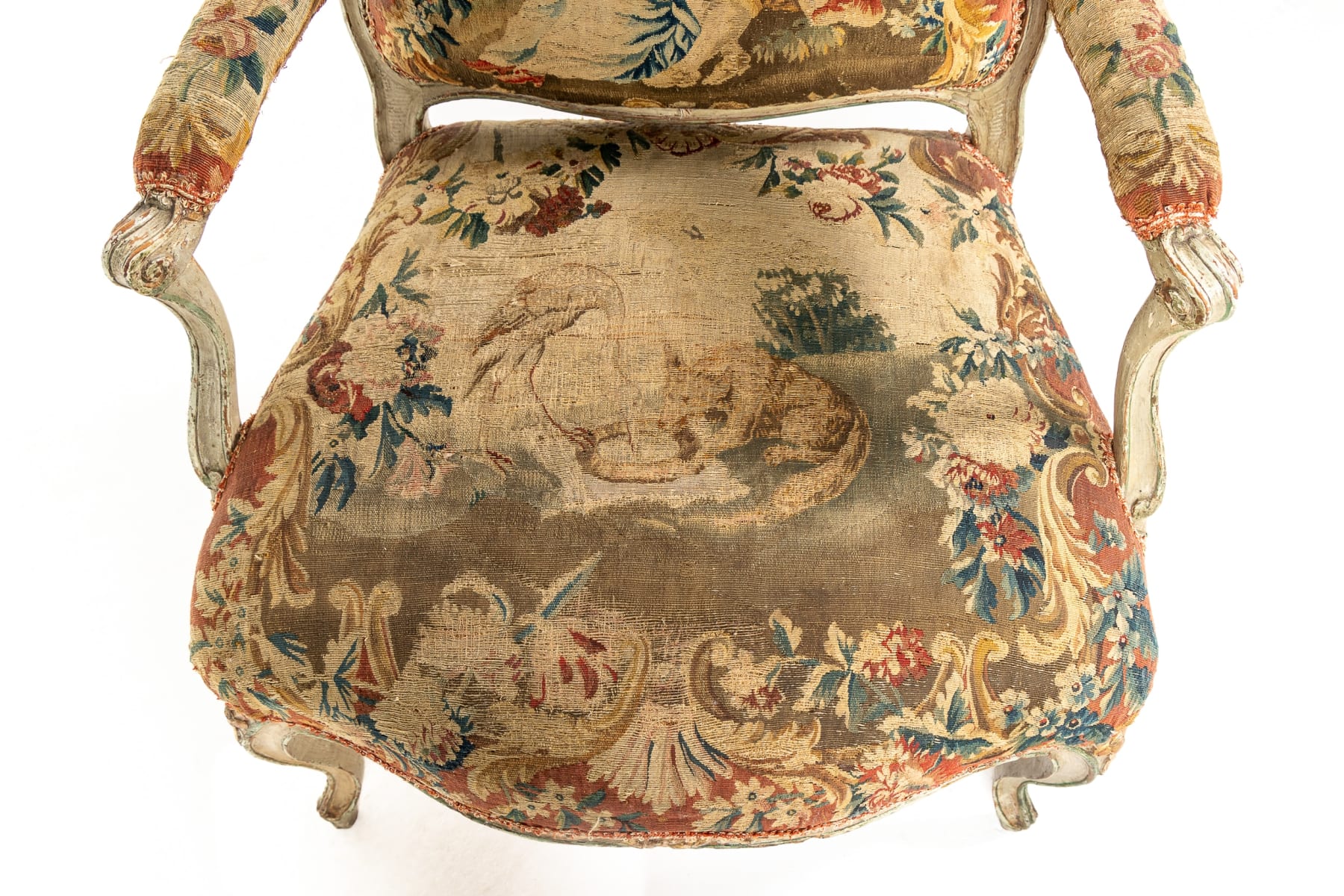Pair of 18th Century French Abusson Tapestry Chairs
