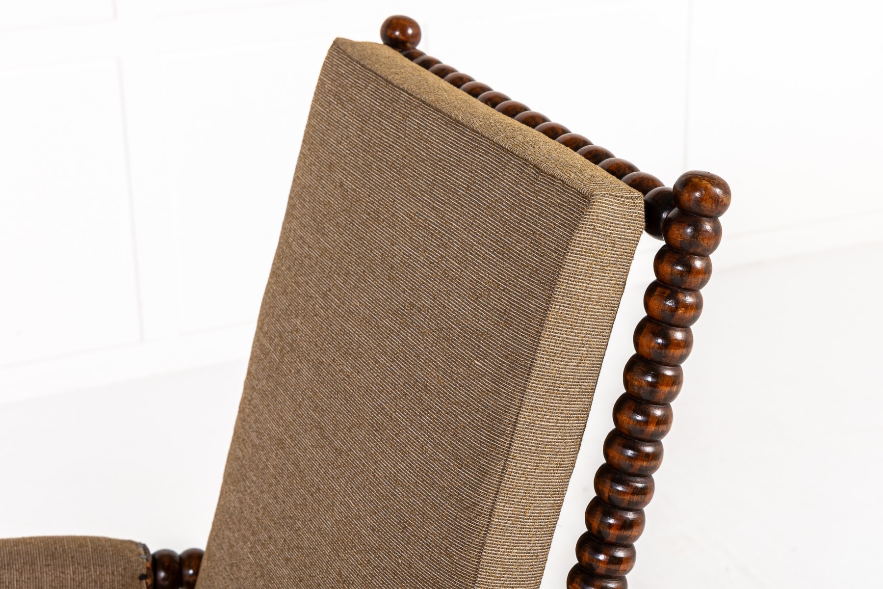 Pair of 19th Century English Regency Period Bobbin Turned Armchairs