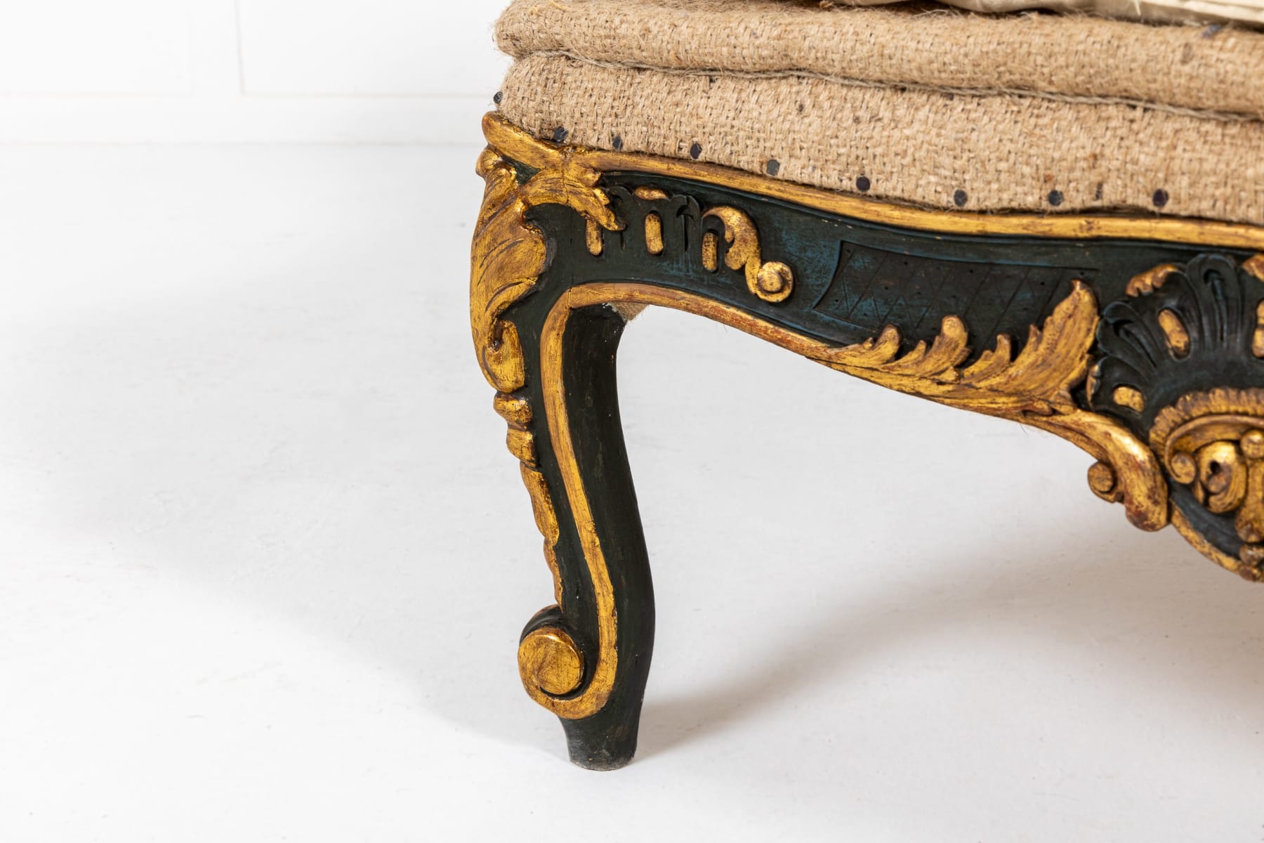 Pair of Italian Painted and Gilded Armchairs c.1900