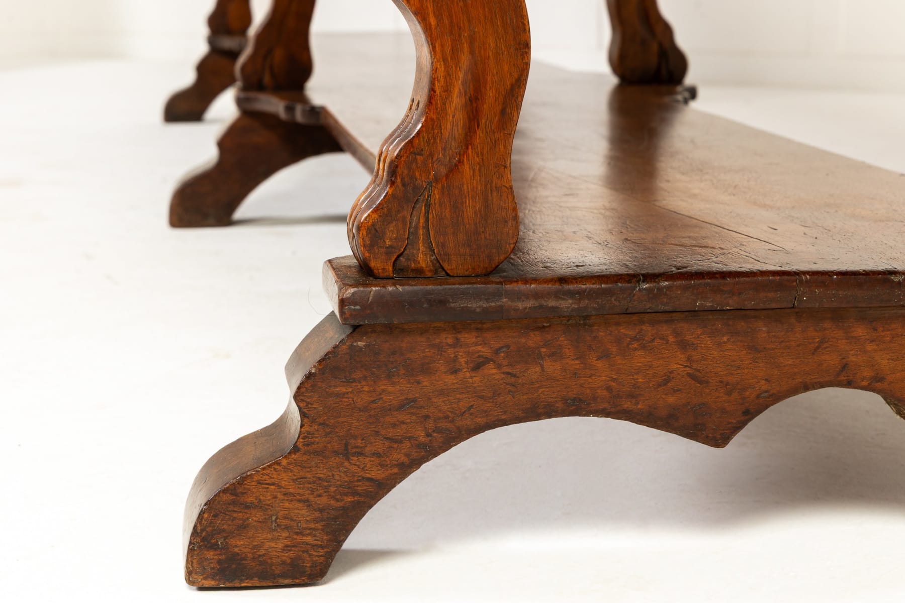 Large 19th Century Italian Walnut Drapers Table