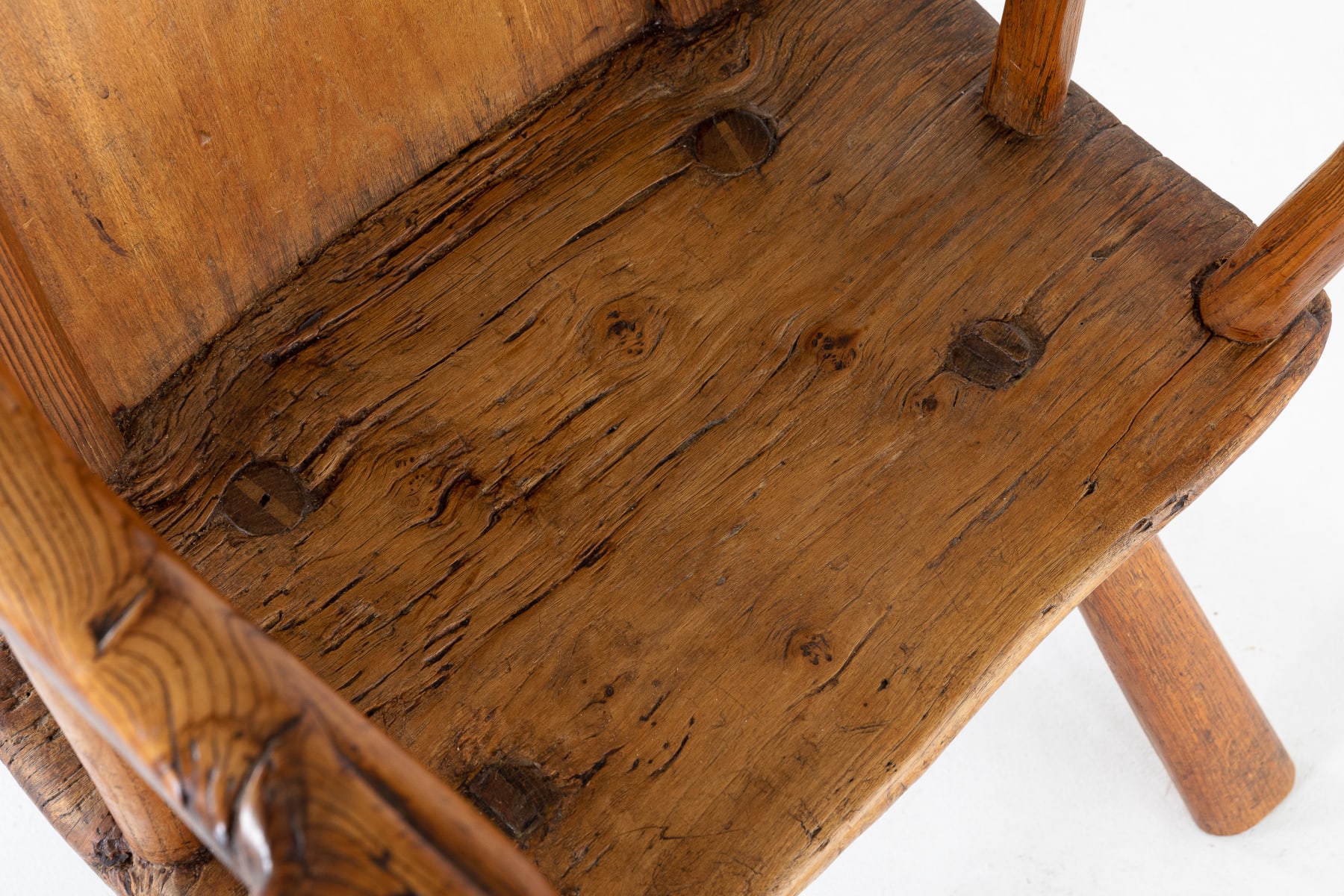 SOLD, 18th Century Belgian Primitive Ash Chair