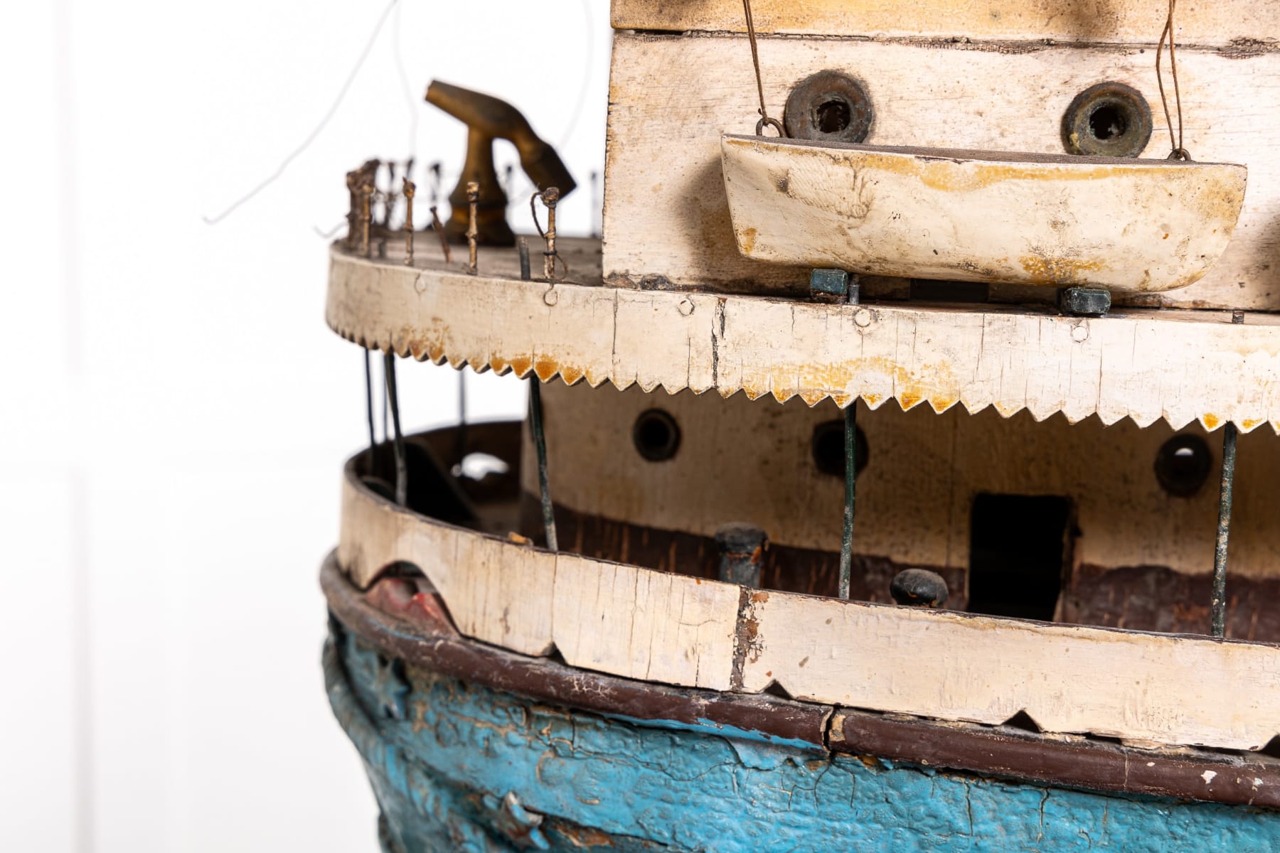 Large Scale Early 20th Century Shipbuilders Model of Sant'Antonio Steamship