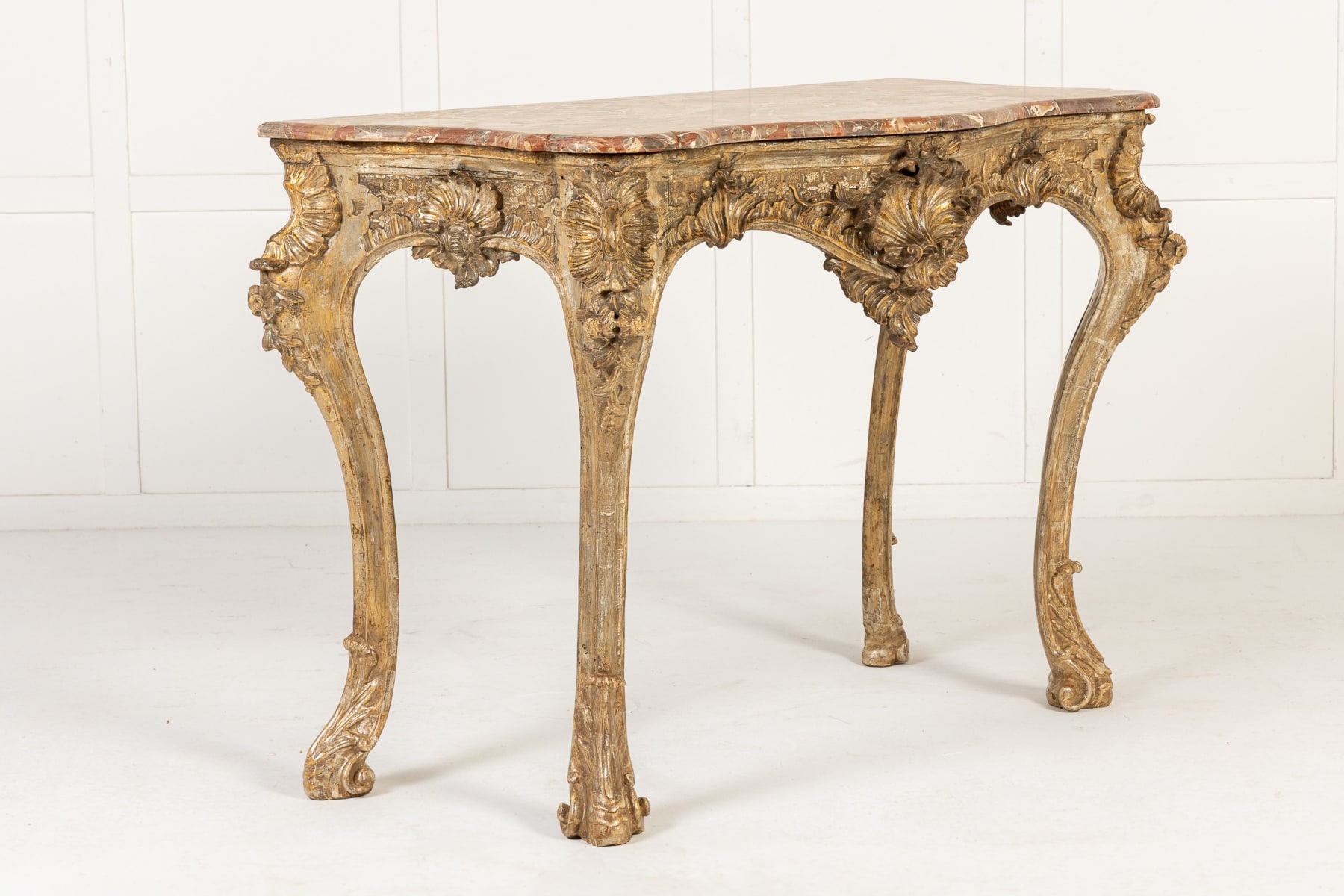 18th Century Italian Silver Gilt Console Table