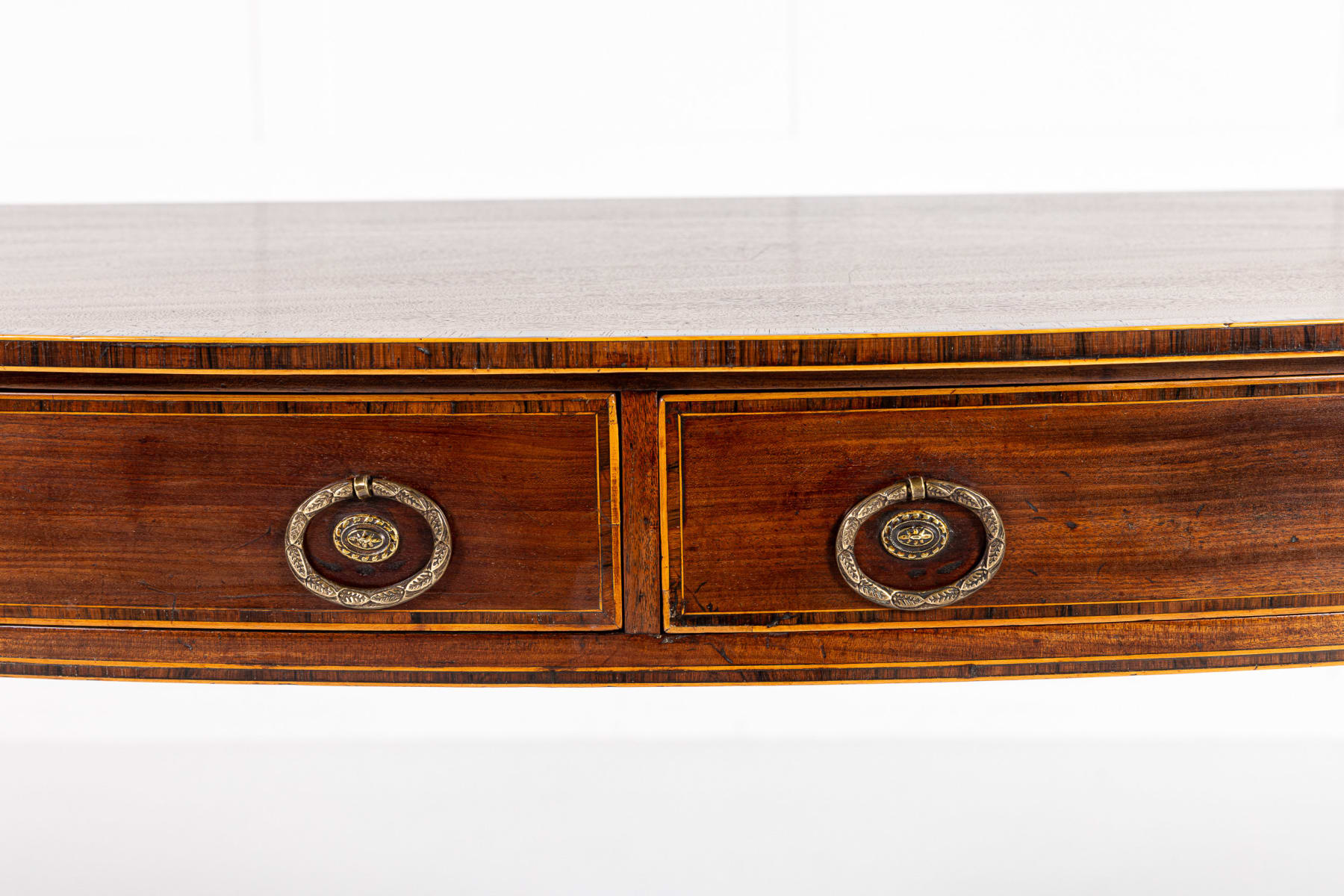 Late 18th Century English Mahogany Bow Fronted Side Table